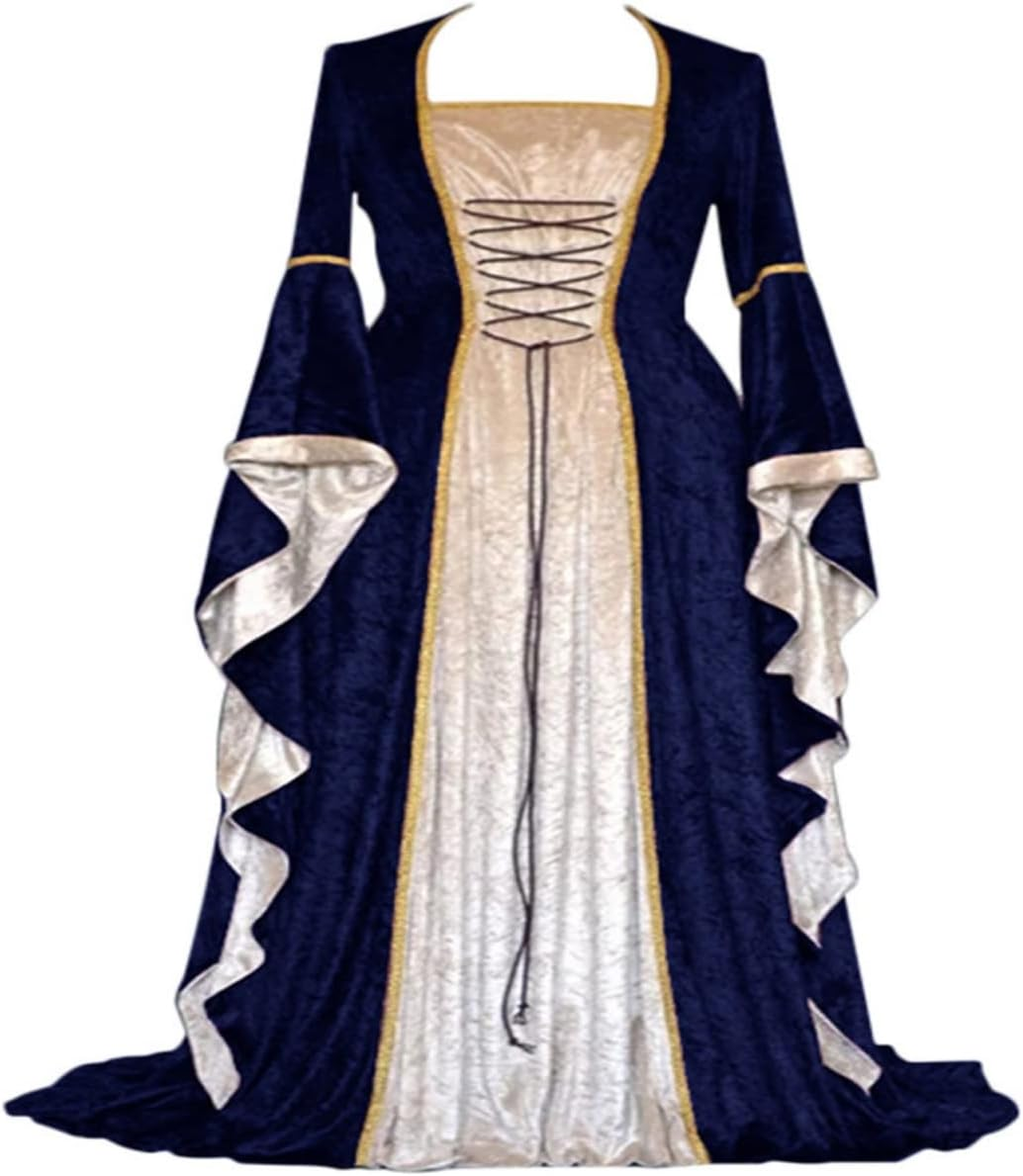 Costume Bay Womens Medieval Gothic Renaissance Gown Velvet Witch Wench Victorian Dress Costume Cosplay Dress up Party Costume