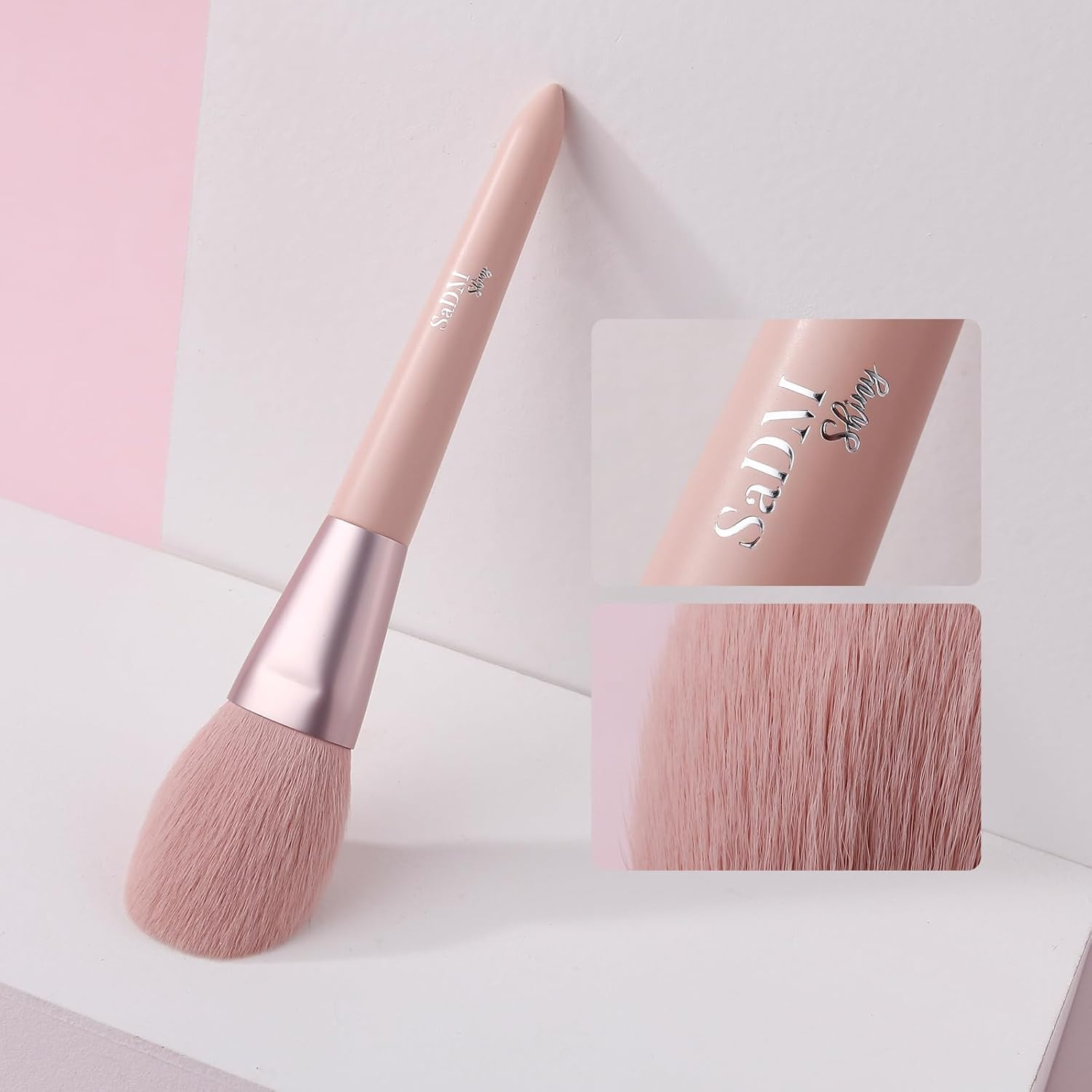 Makeup Brush Set (11 Pieces) - Includes Foundation, Powder, Concealers, Highlighter, Contour, Eye Shadows & Blush Makeup Brushes - Face & Eye Make up Brushes with Soft Bristles - Leather Bag Included image number 3