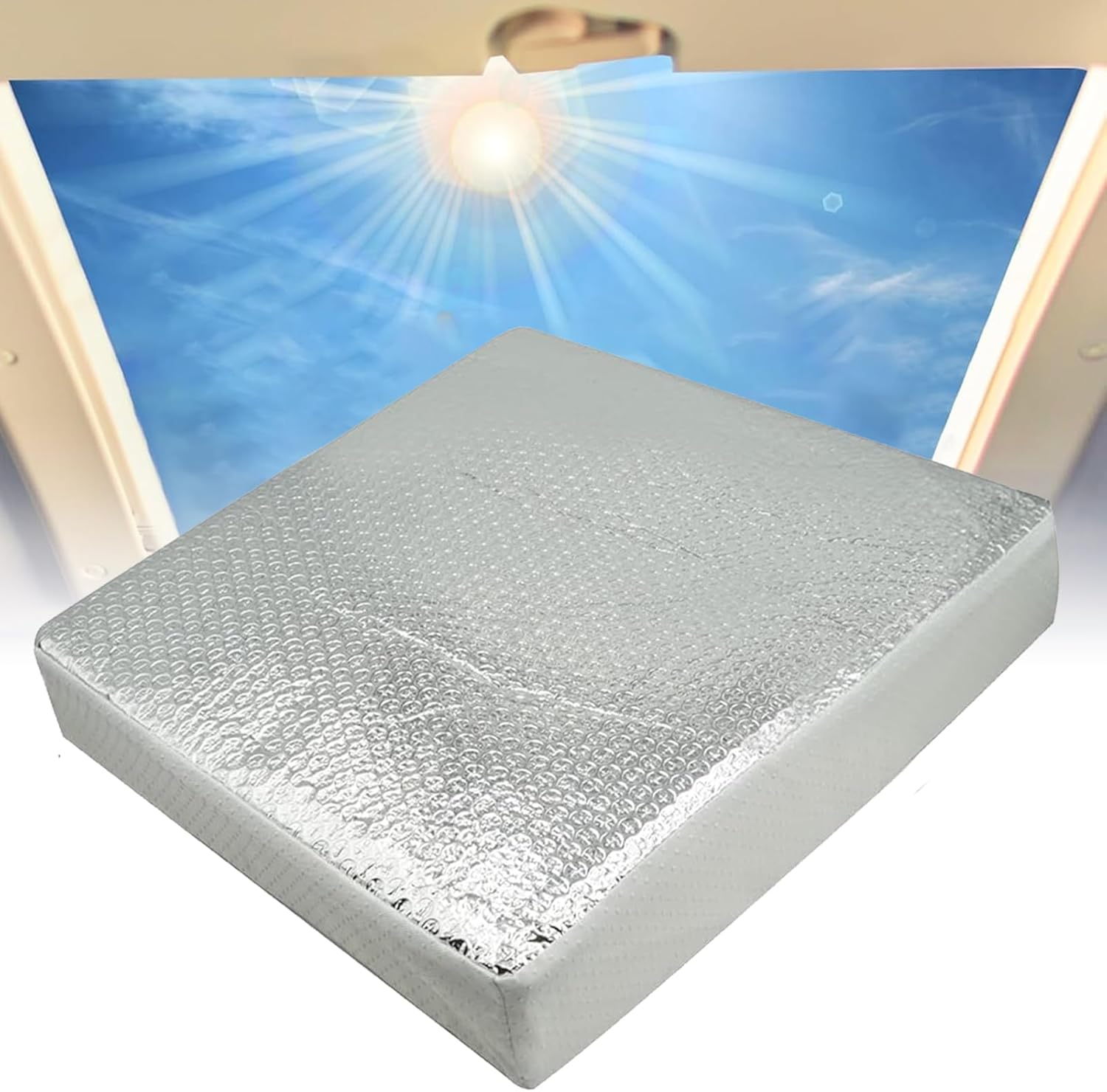 RV Vent Insulator,Waterproof Insulated RV Skylight Insulator | Removable Ventilation Accessory for Bathroom Attic Caravan Motorhome Trailer Winter Window image number 2