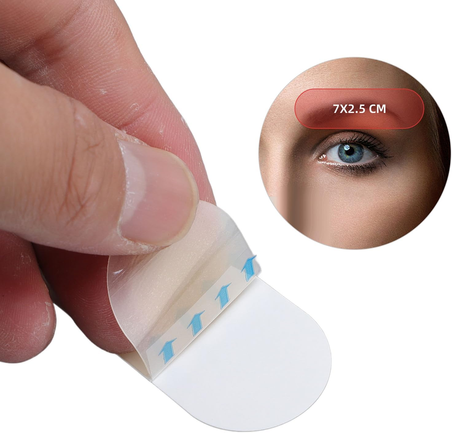 20Pcs Light Skin Colour Transfer Eyebrow Skin Stickers, Practice Make-Up Eyebrow Stencil Stickers for Beauty Salon, Available for Sanitary Facilities And image number 2