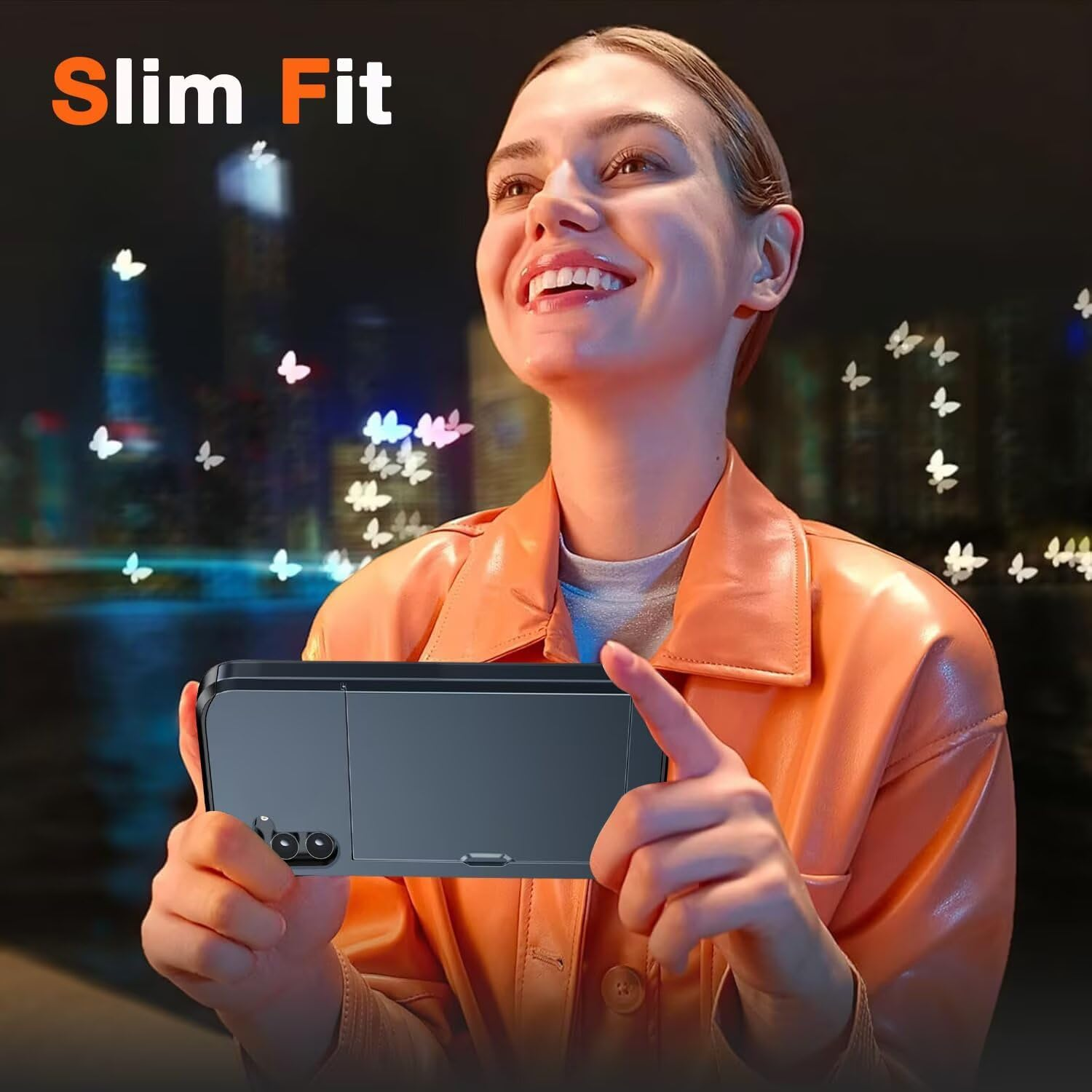 Belzsxy Mobile Phone Case for Samsung Galaxy A17 Case, with Card Slot, Hard PC Shockproof Robust Drop Protection, Outdoor Military Protective Case for Samsung Galaxy A17 (Navy Blue) image number 4