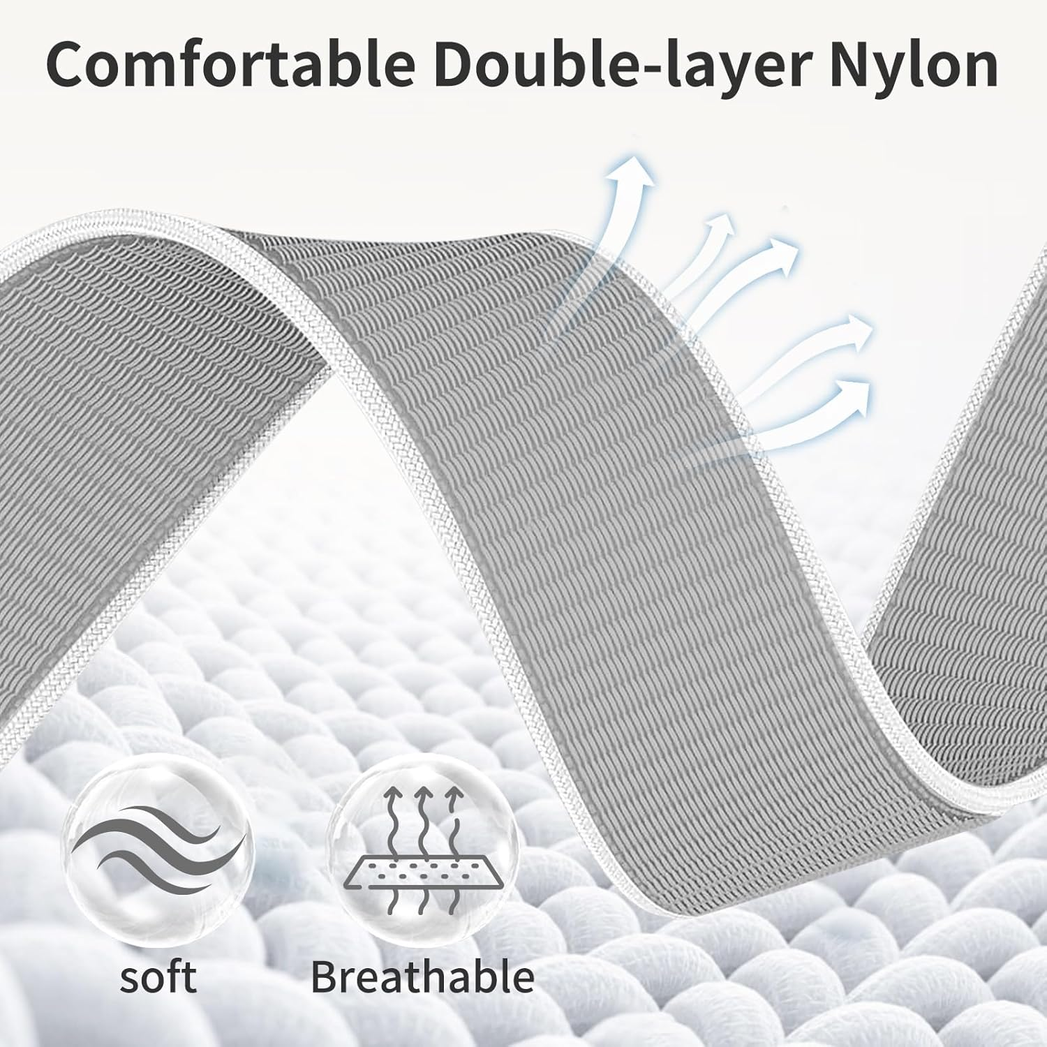 Chinbersky Pack of 2 22 Mm Sports Bicep Band Compatible with Amazfit Helio Strap for Men and Women, Nylon Elastic Adjustable Arm/Ankle Band Jogging for Amazfit Helio Strap - Jet Black/Storm Grey image number 5