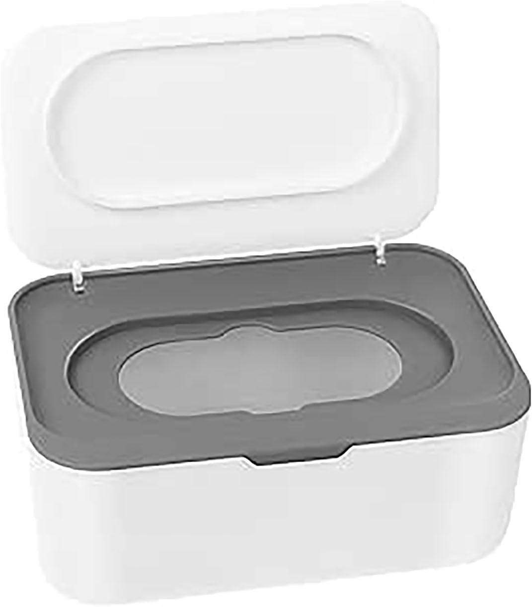 Wipes Dispenser, Wipes Case for Adult, Refillable Wipe Container, Easy Open and Close（Ash Gray） image number 1