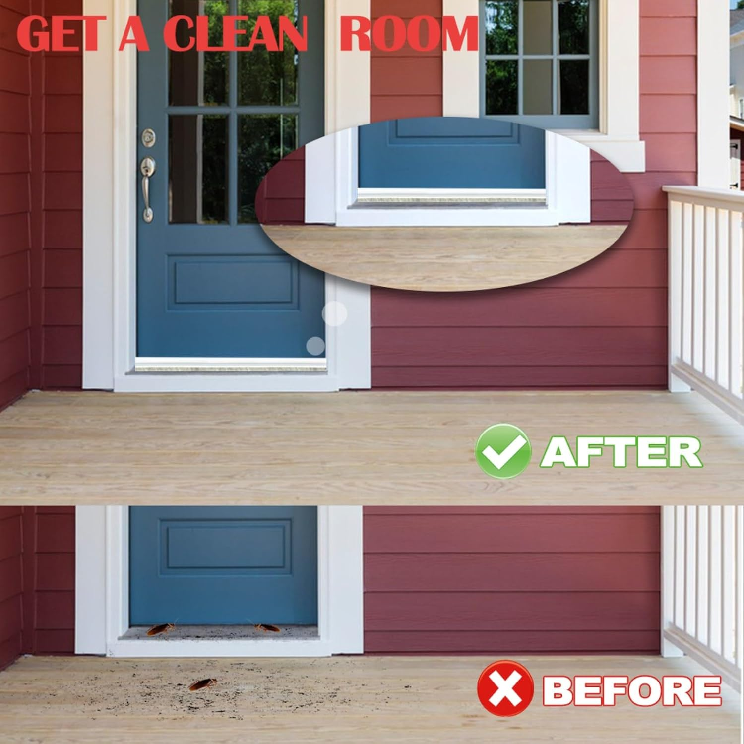 Door Sweep for Bottom of Door, 39.2" L Integrated Design with Brush, Self Adhesive under Door Draft Stopper for Bottom of Door, Door Seal Dust/Noise/Hot or Cold Air Insulation, White 2" W image number 6