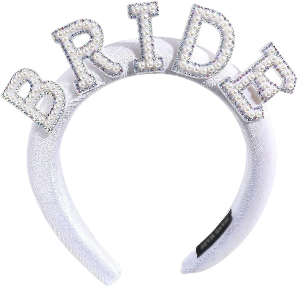 WUSJCOF 1 X Bridal Headbands, Bridal Headbands, Bridal Hair Accessories, Bridal Headbands for Wedding, Bachelorette Party, Engagement