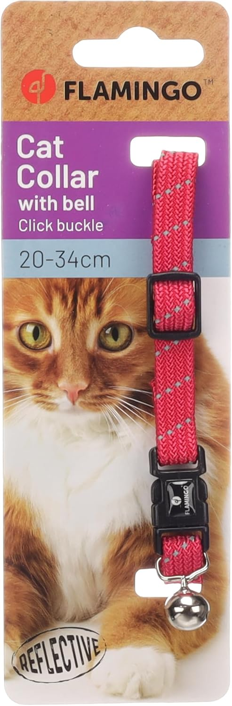 Cat Collar Elza Coral Red 20-34Cm 10Mm