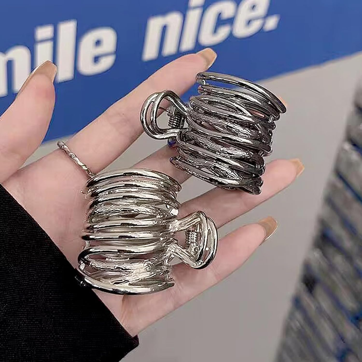 Pack of 3 Women'S Hair Accessories, Hair Ties, Hair Clips, Hair Clips, for Hair Clip, Metal, Ponytail Clip, Thick Gold Accessories, Hairpin, Hairstyle Aid, Ponytail Clips