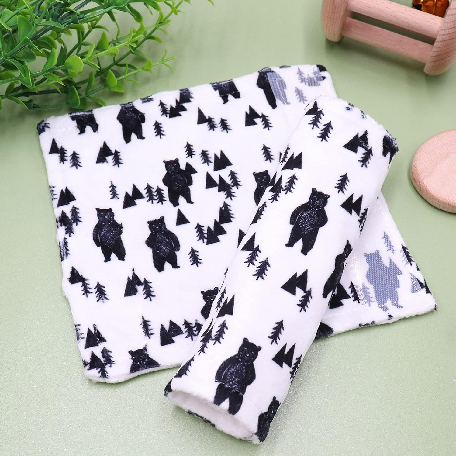 Baby Car Seat Belt Covers, Adventure Mountain Car Seat Straps Shoulder Pads for Girls Boys, Minky Seat Belt Protectors for Car Seats/Pushchair/Stroller, for Kids Newborn Infants Toddlers - Bear image number 6