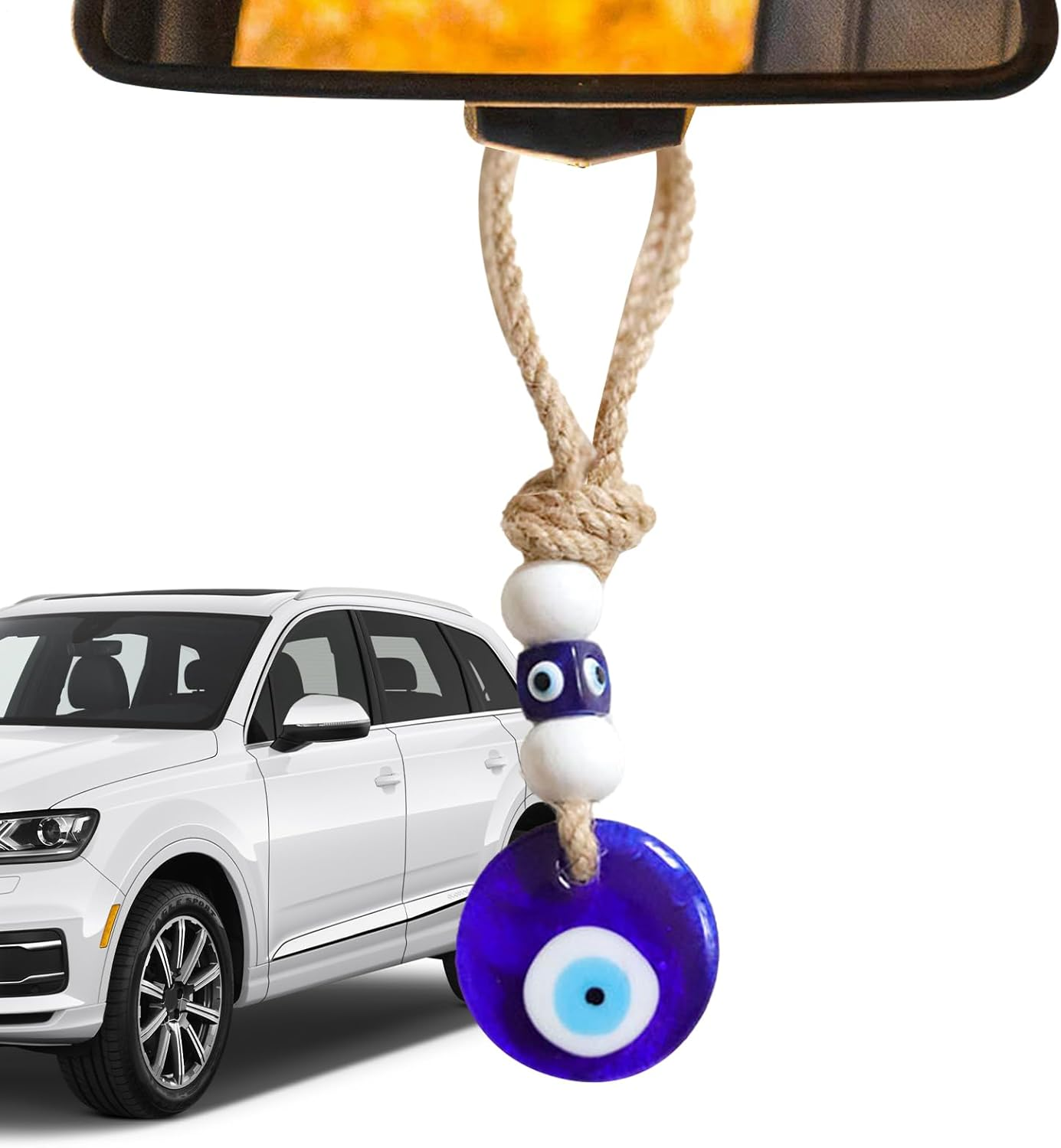 Evil Eye Ornament, Car Evil Eye Charm Car Decoration, Rear View Car Ornament, Evil Eye Charm Car, Evil Eye Car Ornament for Car, Rear View, Window, Door, Balcony