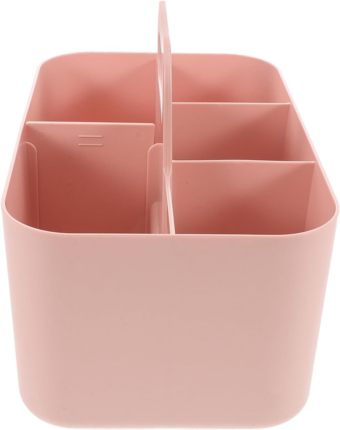 KALLORY Stationery Storage Box Divided Desk Organizer Caddy Handle Aesthetic Makeup Organiser for Office Supplies Student Bathroom