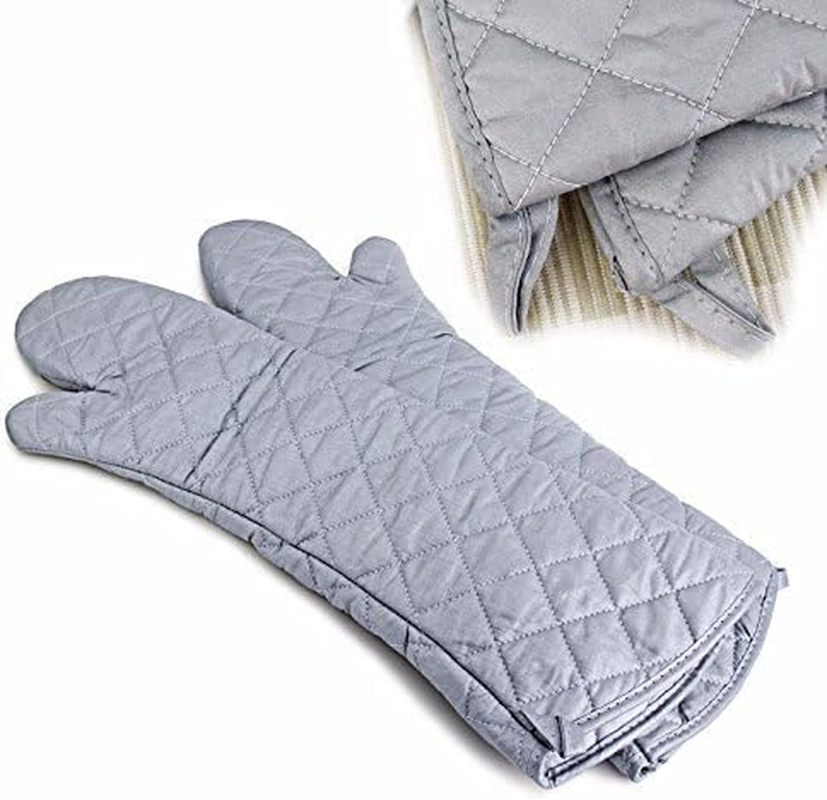 Linwnil Heat Resistant Oven Gloves New Cotton Oven Mitts Kitchen Gloves High Temperature Cooking Tool BBQ Gloves (23-Inch) image number 4