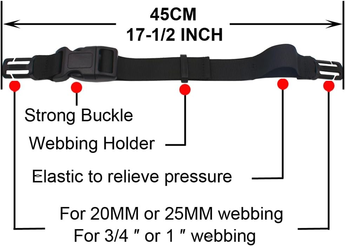 YYST Sternum Strap Backpack Chest Harness for Backpack with 20MM or 25MM Webbing image number 1