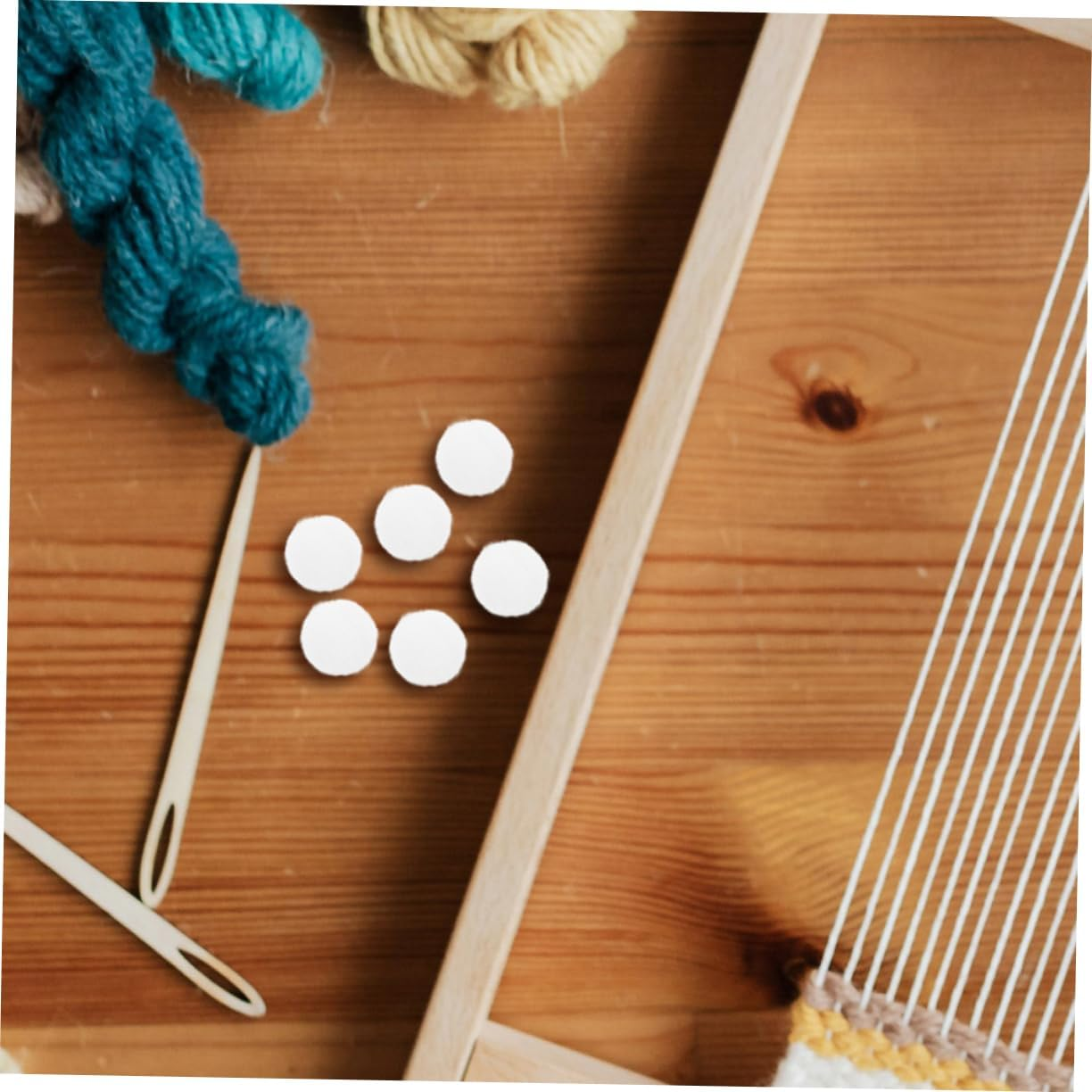 SHINEOFI 200Pcs White Small Polyester Pom Pom Balls 12Mm Soft Elastic for DIY Crafts School Projects Christmas Garlands and Decorative Accessories