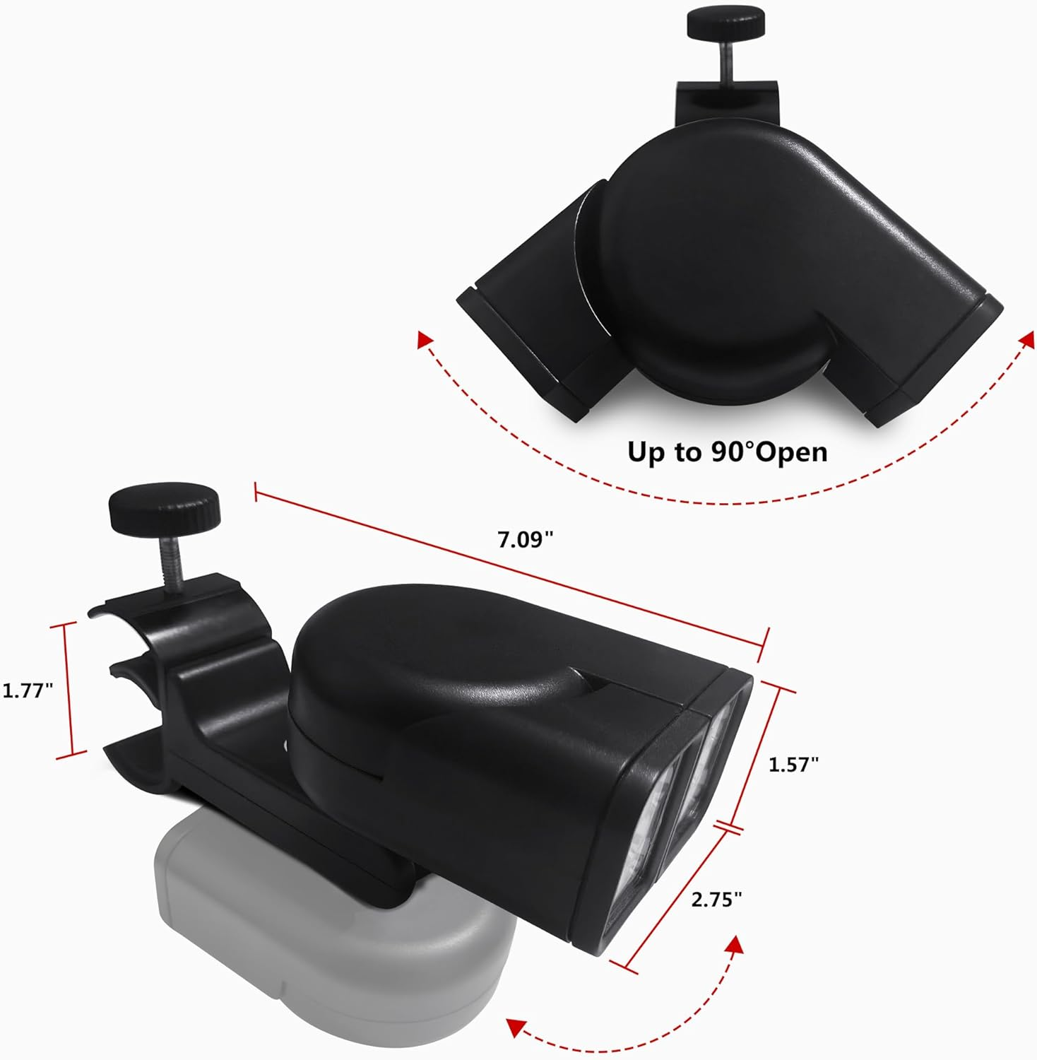 Lfcfordx Grill Light BBQ Grilling Accessory - Bright Dual Lamp Head Smoker BBQ Light for Grill Handle, Outdoor Cooking Barbecue Lighting, Gifts for Men image number 1