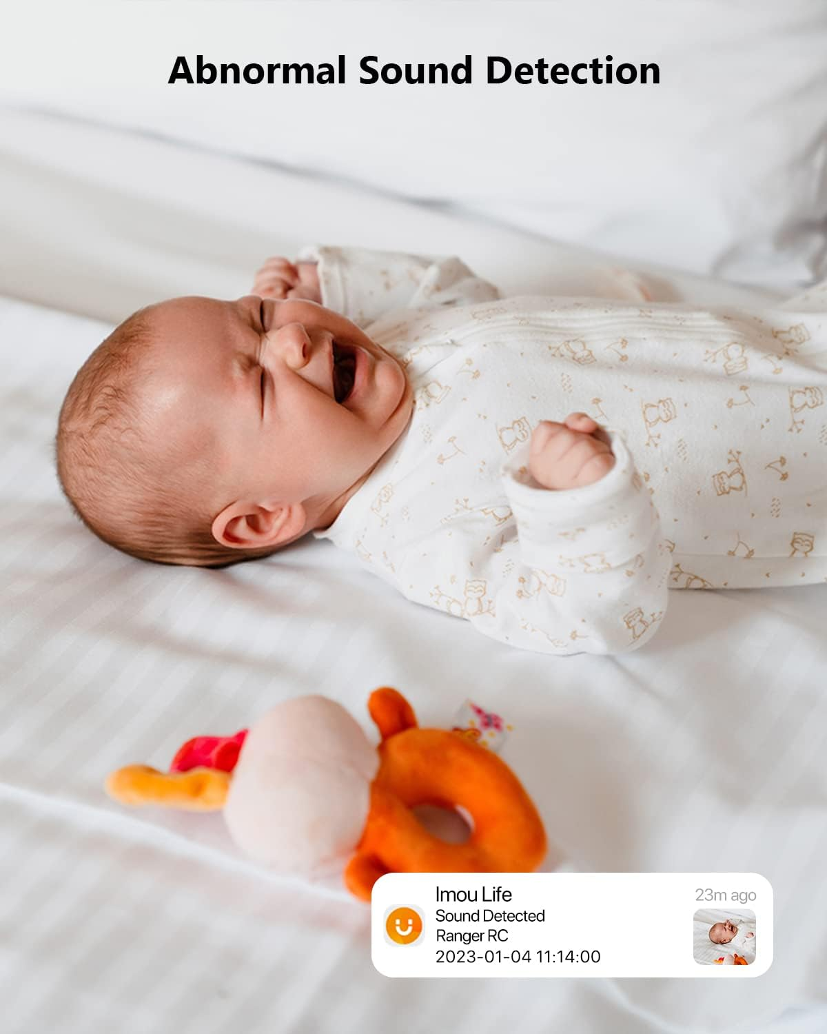 Imou 2K Wifi Security Camera Indoor with AI Human/Sound/Motion Detection, 360&deg; Baby Monitor Pet Camera with One-Touch Call, Smart IR Night Vision, Siren, Smart Tracking, 2-Way Talk, Works with Alexa image number 2