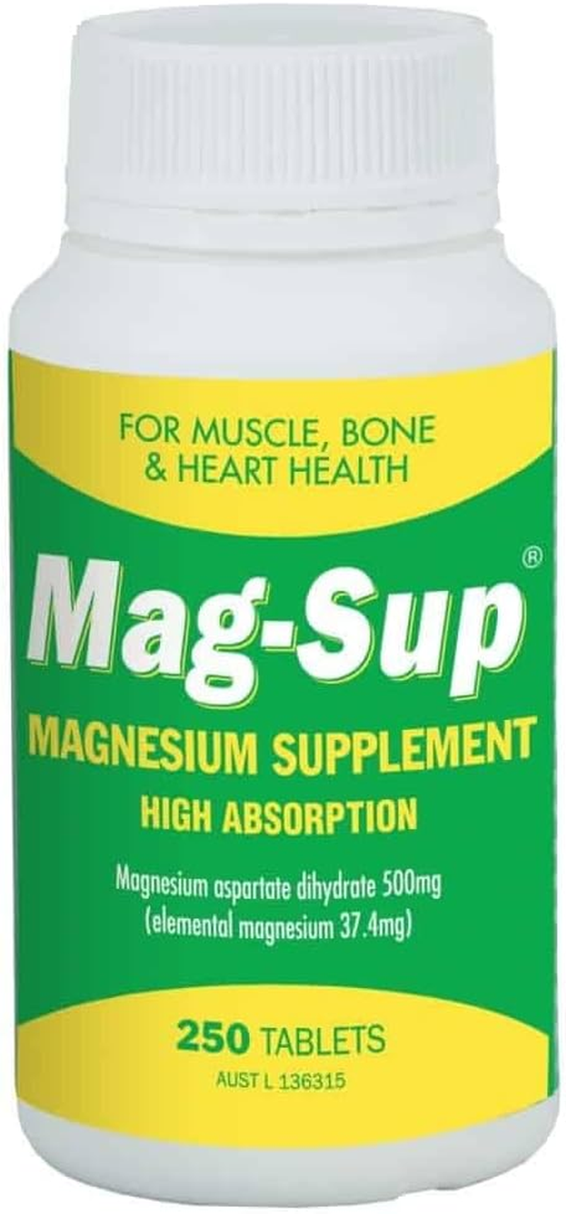 500Mg Magnesium Supplement 250 Tablets