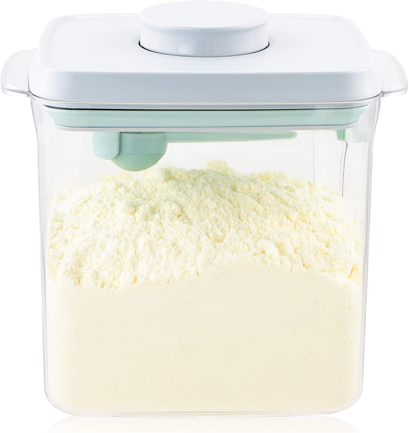 Tourdeus Formula Container - 1700Ml Pop Top Milk Powder Container, Bpa-Free Airtight Formula Dispenser with Scoop and Scraper, 21OZ, 1.32LB, 600G, Clear