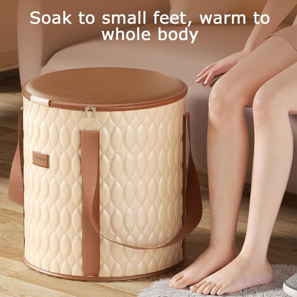 Travel Foot Bath Tub, Portable Soaking Bath Tub, Heat Preservation Foot Bath, Mutifunction Household Foot Basin, Suitable for Home Office Indoor Outdoor Camping image number 2