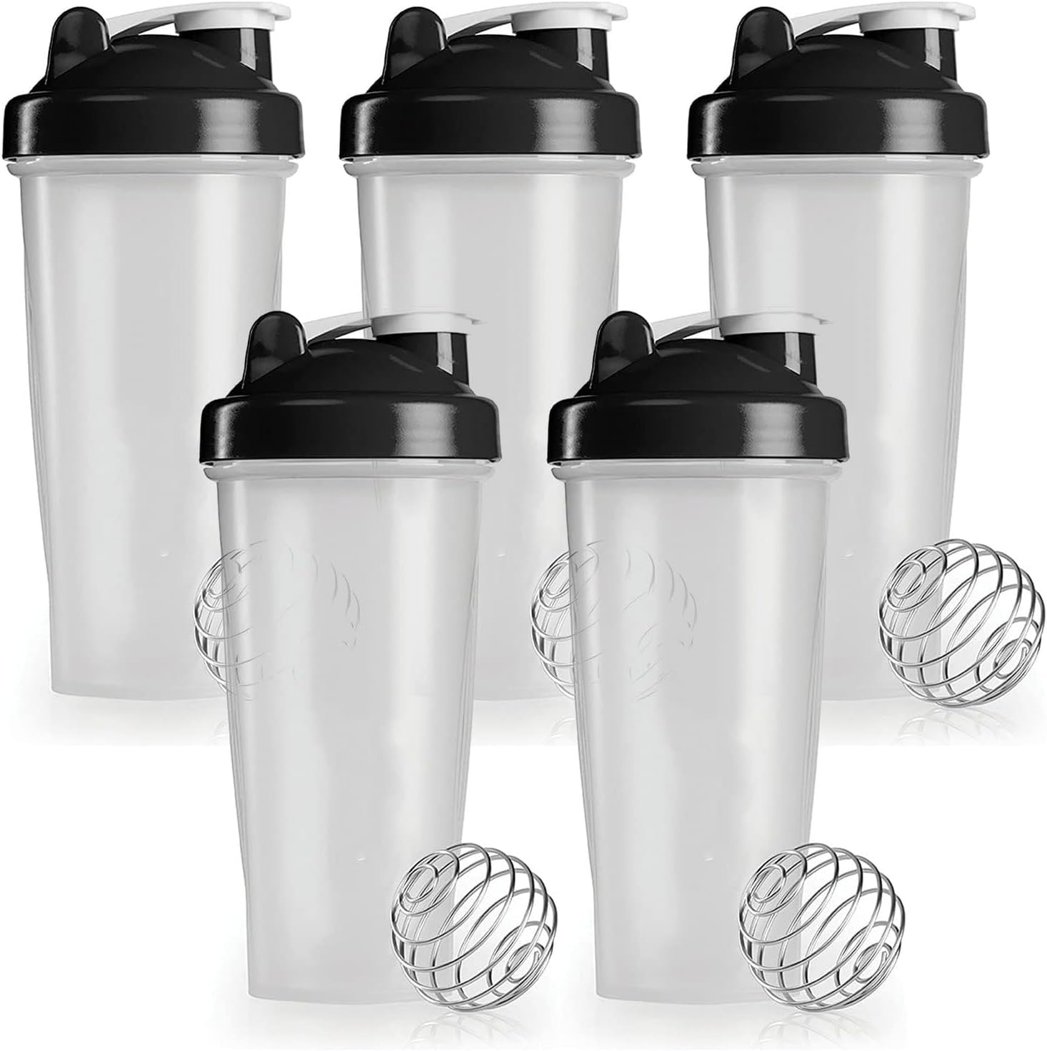 LEDON 700Ml Shaker Ball Sport Bottle Cup GYM Protein Supplement Drink Blender Mixer Leak Proof Sport Drink Mixer with Measurement Markings (5X) image number 4