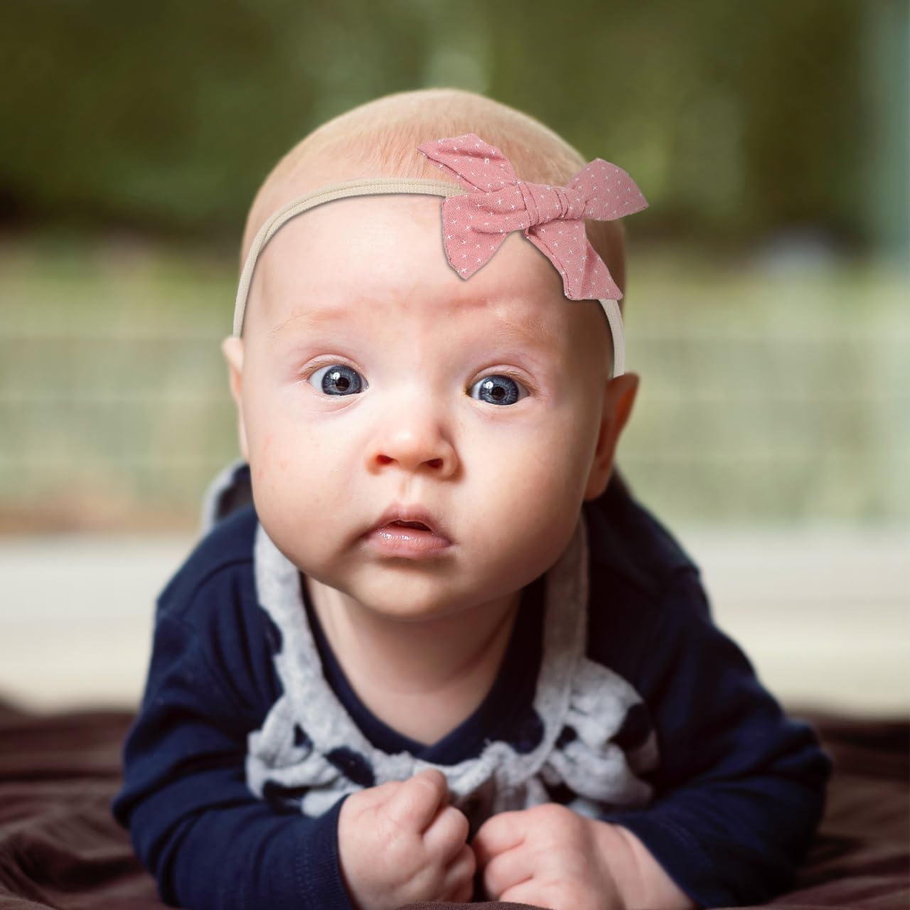 Alasum 6Pcs Newborn Baby Girl Bow Headbands Soft Nylon Hairbands Cute Kids Hair Accessories for Photography Party and Daily Wear image number 4