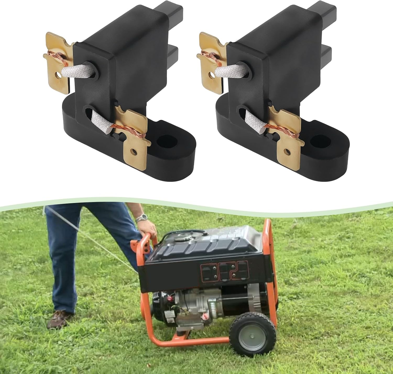 SG Store 5Pcs Carbon Brush Generator Carbon Brush Assembly Compatible with Predator Compatible with Champion Compatible with Generac 6500 8750 24Mm 5-9KW