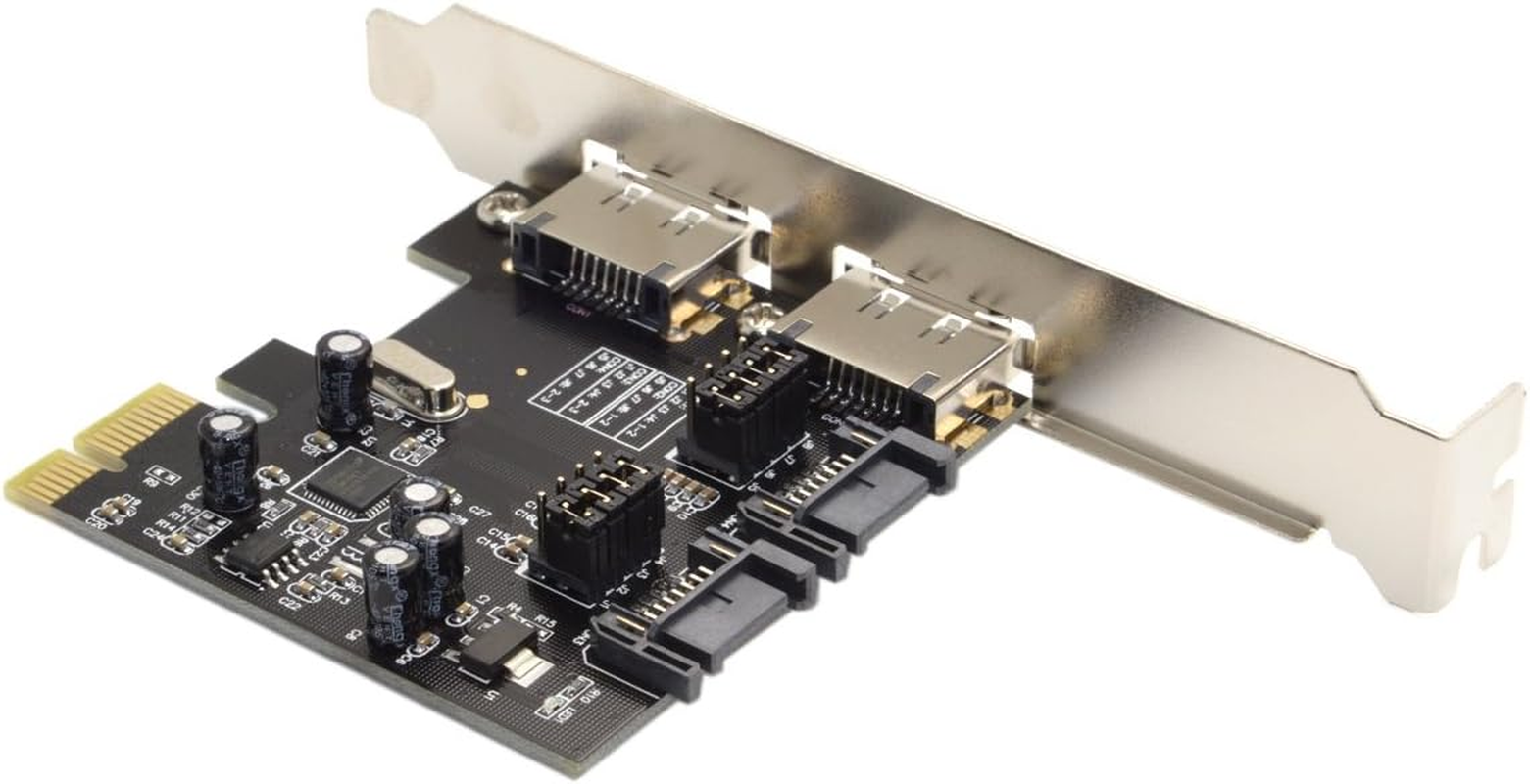 CY PCI-E to 4 Ports SATA 3.0 ESATA PCIE SATA3 6Gbps PCI-E Adapter Expansion Card image number 2