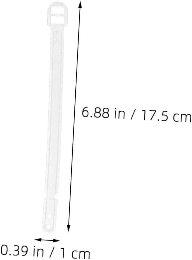 VERDANVERSE 100Pcs Clear Plastic Luggage Tag Loops Transparent Straps for Suitcases Bags Backpacks Multipurpose Travel Identification Accessories image number 2