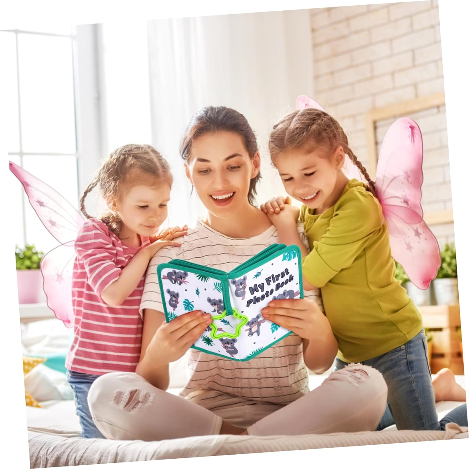 Cloth Growth Album Book Decorative Photo Album for Pages Edge Soft Keepsake Photo Book for Recording Precious Memories for Newborns and Families image number 3