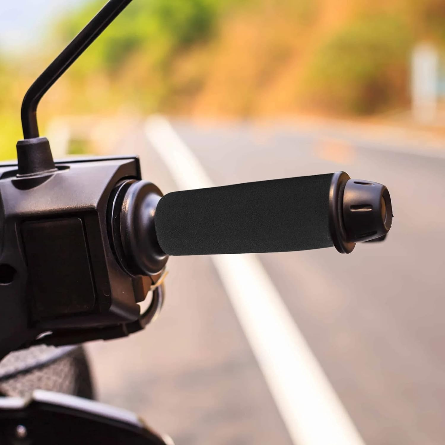 Motorcycle Handlebar Shock | Non-Slip and Anti-Vibration Soft Handlebar Grip | Non-Slip Foam Sponge Comfort Handle Ngumms image number 6