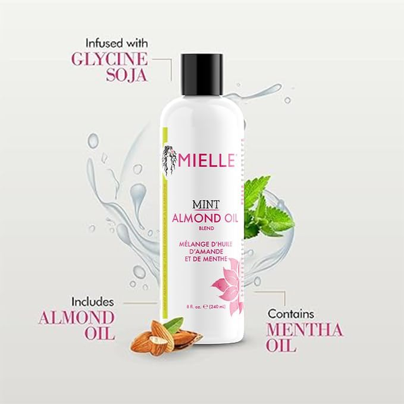 Mielle Mint Almond Oil for Healthy Hair and Scalp, Lightweight, 240 Ml (Pack of 1) image number 2
