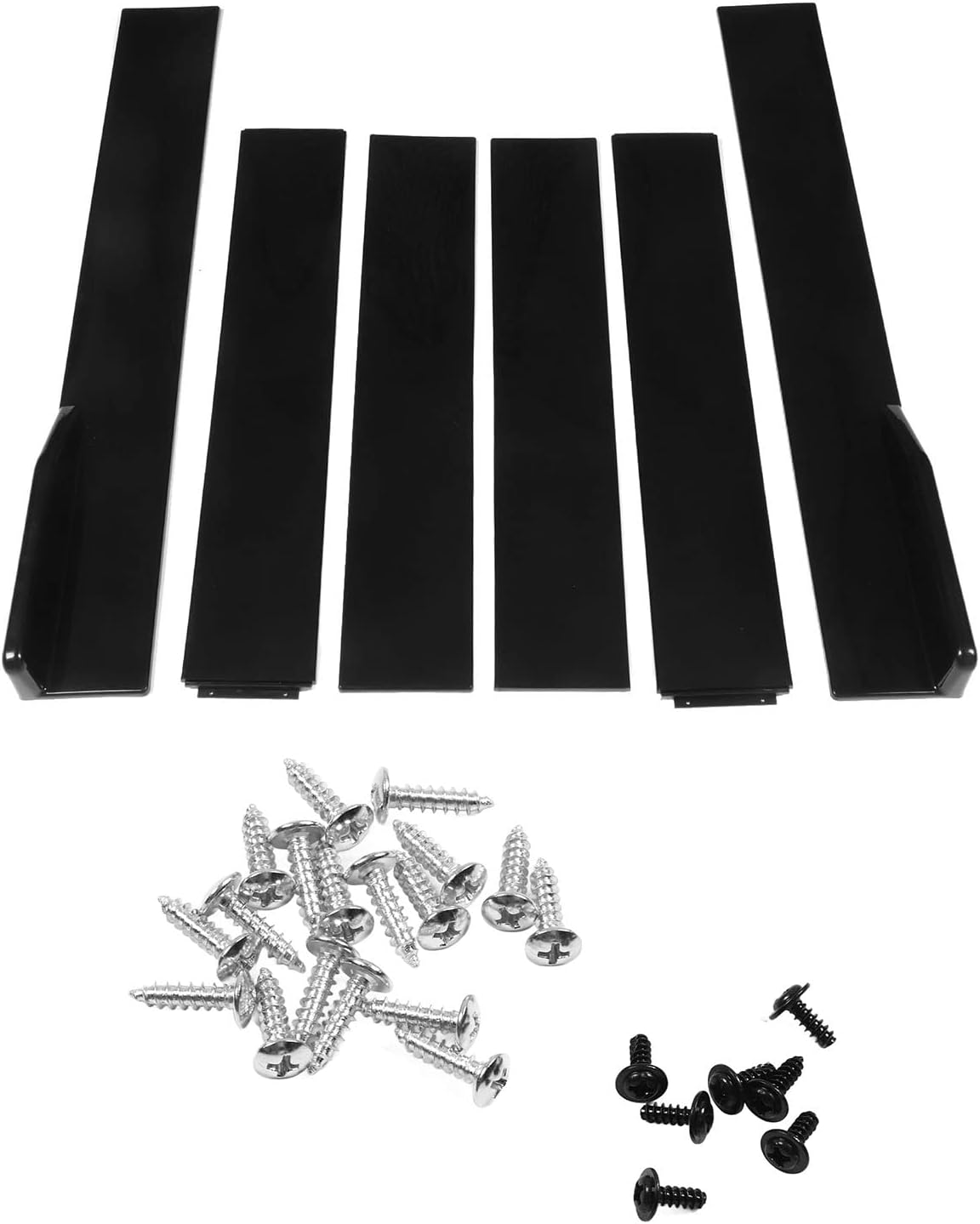 Universal 6Pcs Adjustable ABS Side Skirt Bendable High Toughness anti Scratch Glossy Black Car Side Skirt with 25 Screws for Automobiles image number 2