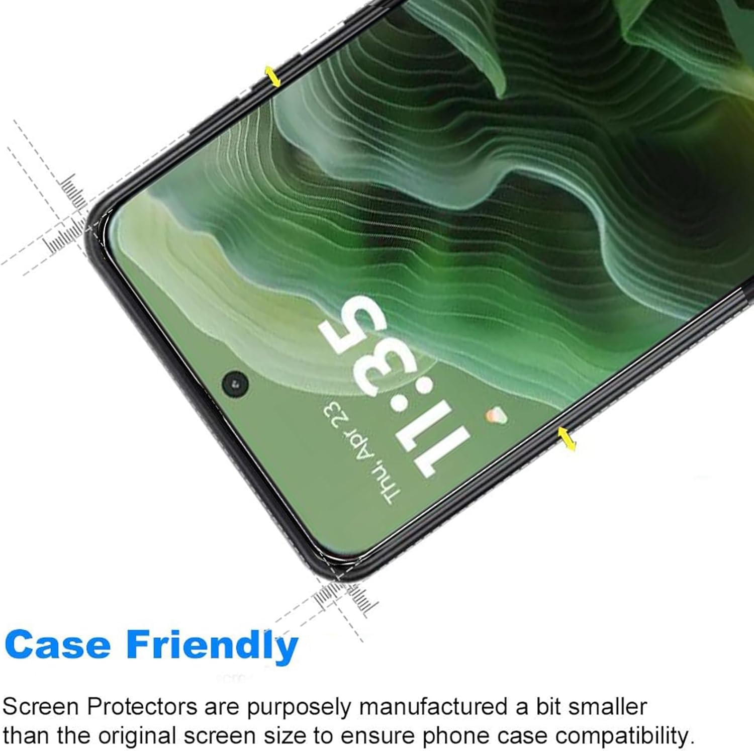 [4 Pack] Screen Protector for Moto G35 5G, [Scratch Resistant] [Case Friendly] 9H Hardness Premium Tempered Glass Screen Protector Film for Motorola G35 5G image number 2