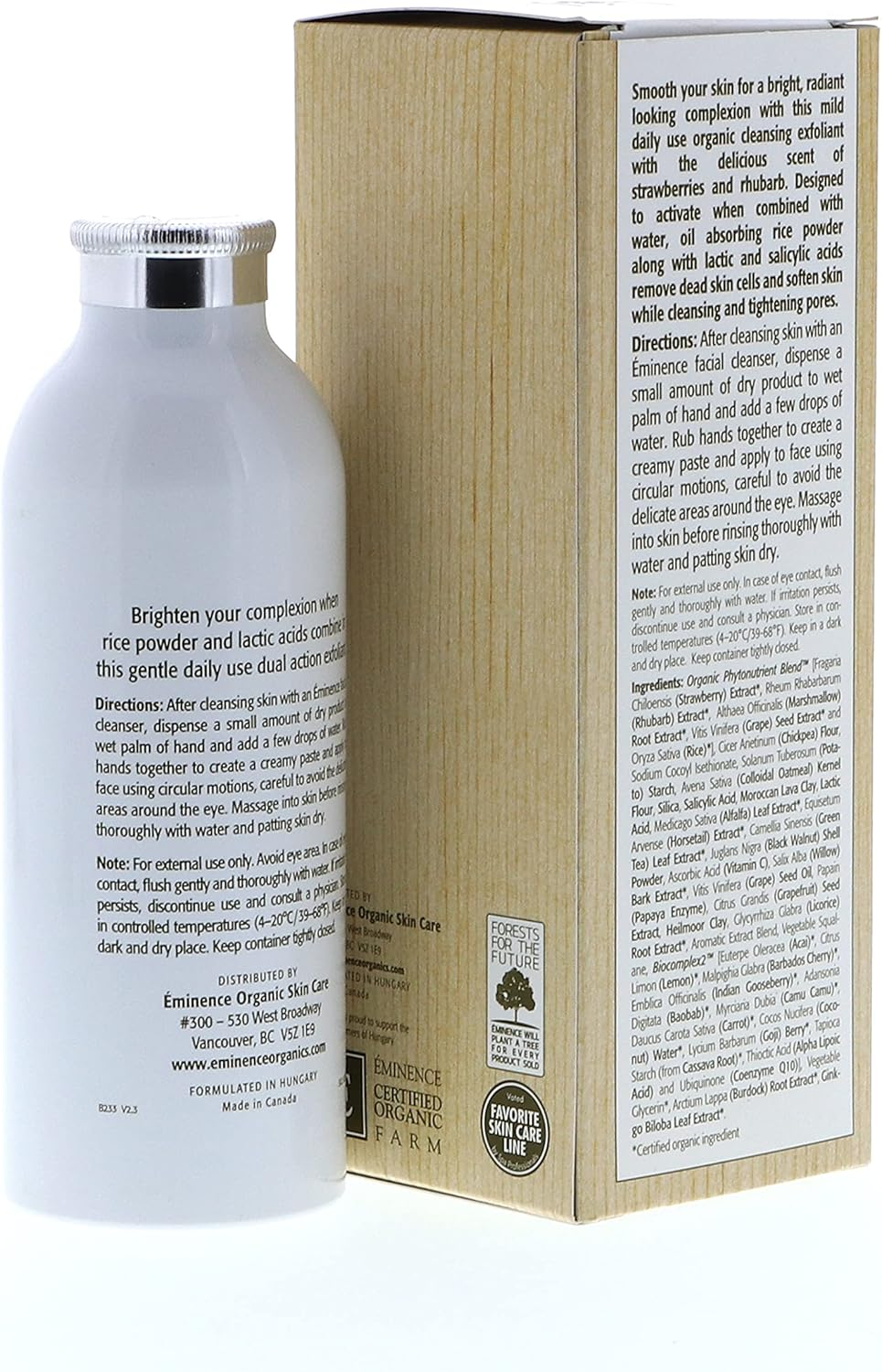 Eminence Organic Skincare Strawberry Rhubarb Dermafoliant, 4.2 Ounce image number 5