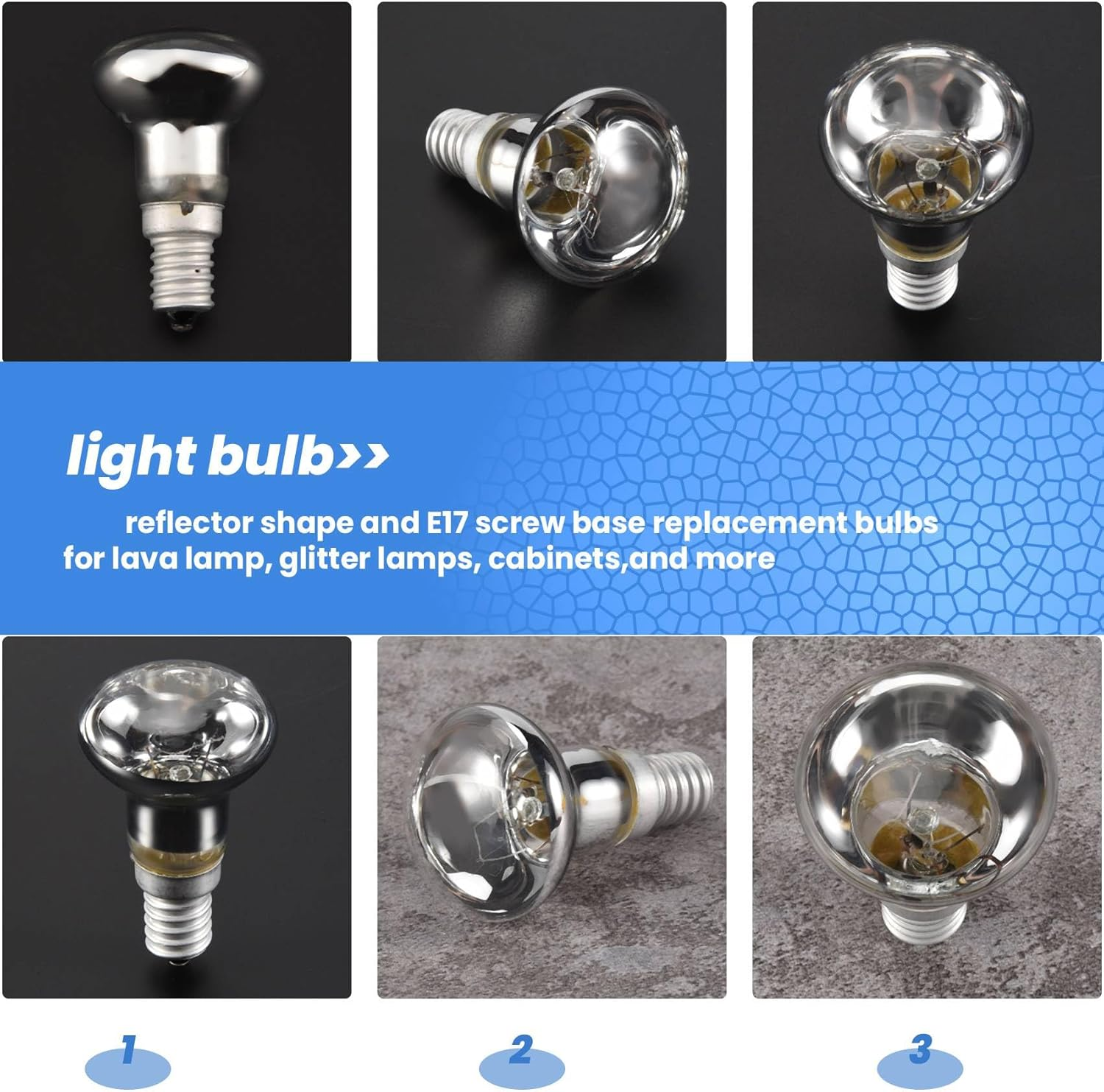 Replacement Lava Lamp E14 R39 30W Spotlight Screw in Light Bulb Clear Reflector Spot Light Bulbs Lava Incandescent 1Pcs image number 6