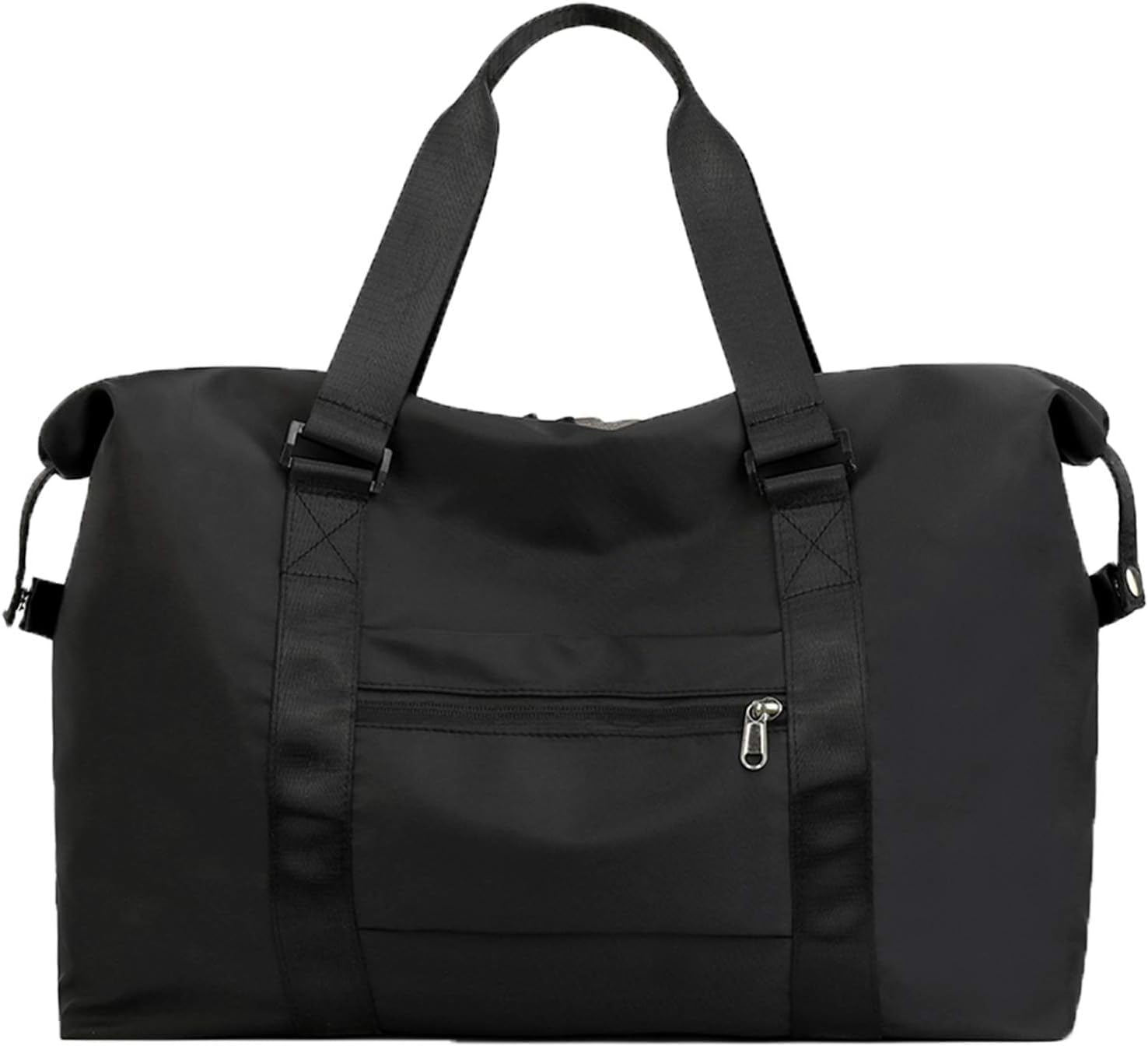 Sports Gym Bag for Women, Duffle Bag with Wet Pocket Compartment, Personal Item Travel Workout Bag (Black)