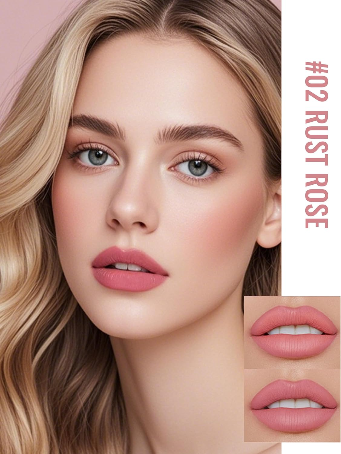 Erinde Tattoo Lip Liner Mat, Waterproof Lip Marker, Long-Lasting and Highly Pigmented, Precise Tip for Defined Lip Contours, No Transfer & Smudgeproof, Nude Lip Liner #02 image number 1