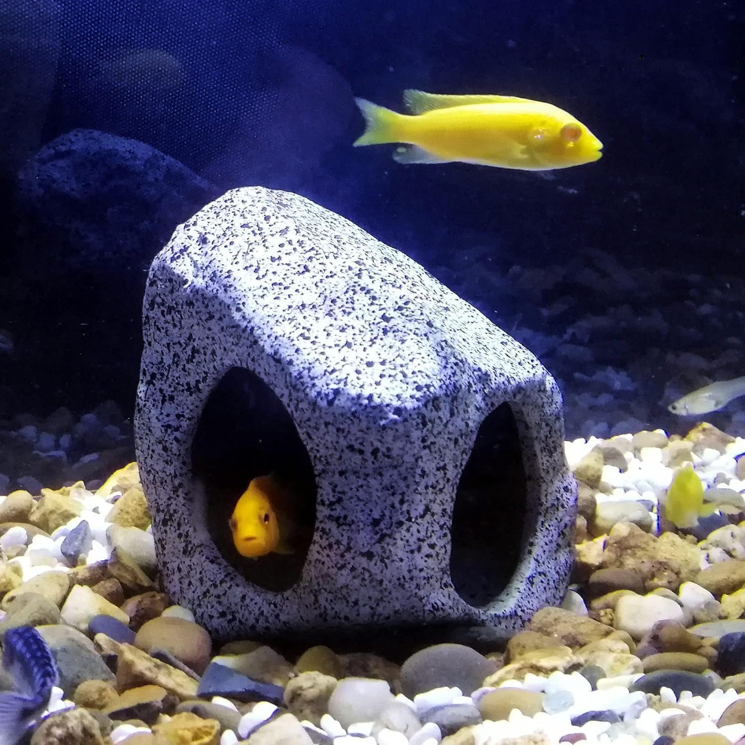Qhflashbuy Aquarium Cave Rocks,Fish Tank Decoration Accessories Hideaway Rocks for Aquatic Pets to Breed Play and Rest,Decor Stone for Aquascape for Shrimp Cichlid Betta Fish image number 2