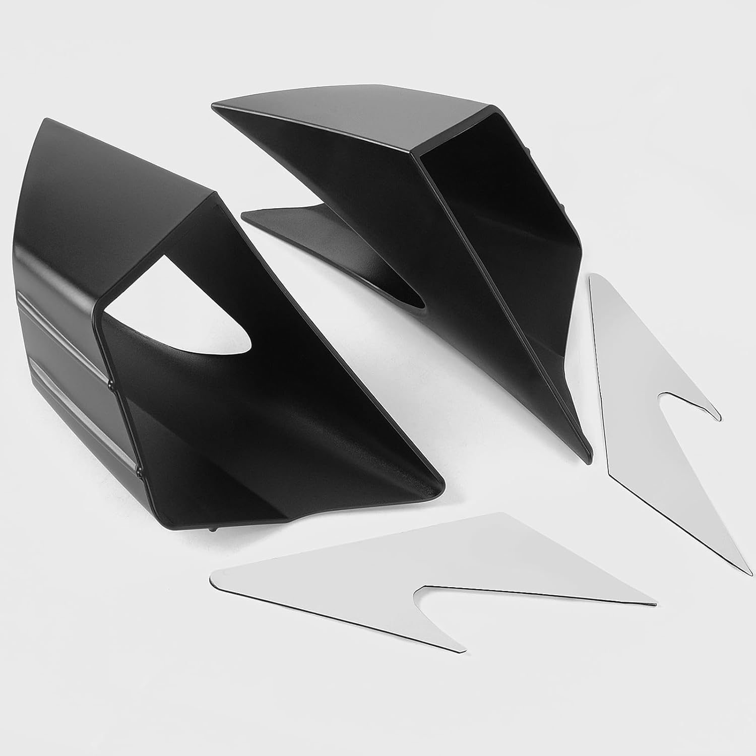WOOGA Motorcycle Side Winglet,Motorcycle Side Spoiler Front Fairing Aerodynamic Winglets Air Deflector Wing Compatible with Ho&N&Da CBR650R 2019-2023 Su&Zu&Ki GSX250R (Matte Black) image number 3