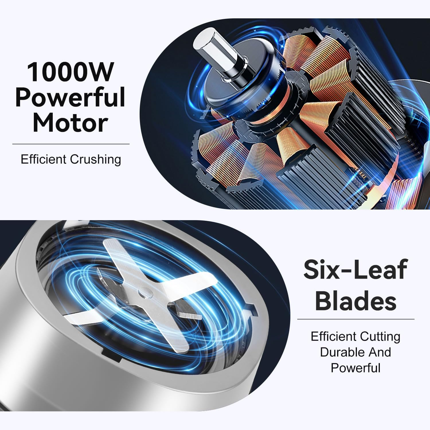 Stelive 1000W Electric Juice Blender Portable Blender Fresh Juice Mixer Smoothie Maker Electric Shakes Juicer Machine with 2 Cups & Portable Cup Lids for Outdoors Travel, Sports, Kitchen (Black)