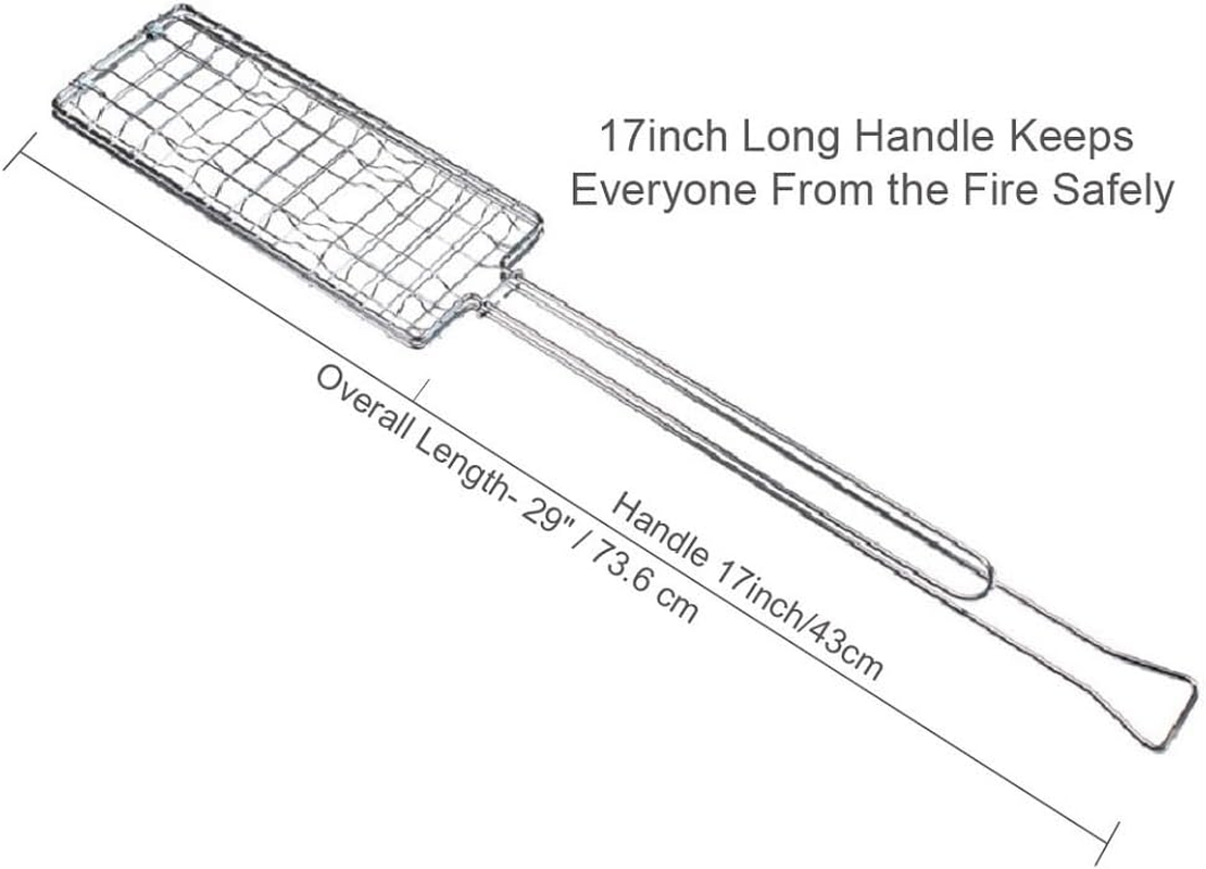 Chrome-Plated Steel S'Mores Grill - Perfect for Toasting Marshmallows, Cookies & More! Portable and Easy to Use for Indoor and Outdoor Fun !