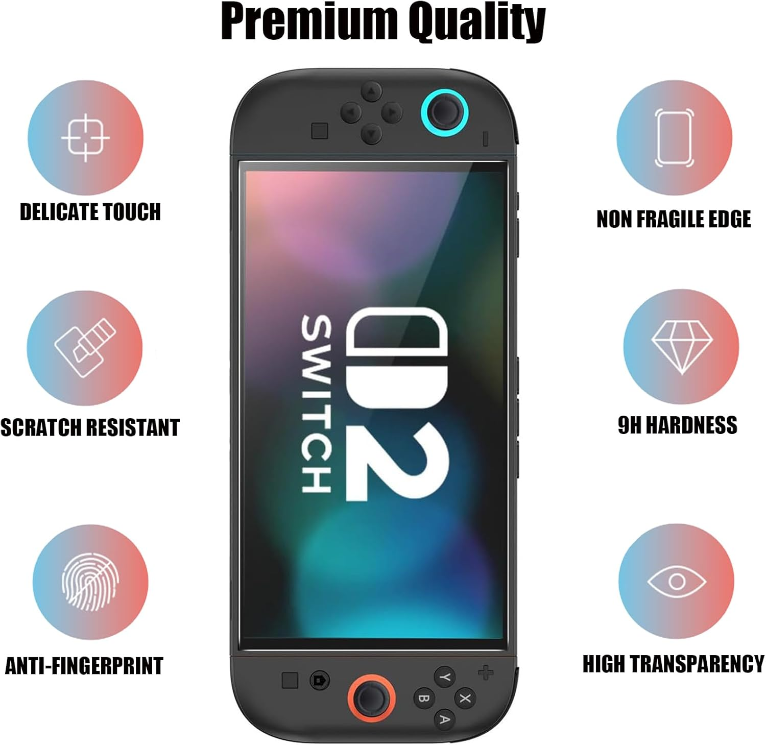 Vonzuda 3 Pack Screen Protector for Nintendo Switch 2 Model 2025, Ultra HD Tempered Glass Screen Protector Compatible with Nintendo Switch 2 7.9 Inch (3) (Clear)