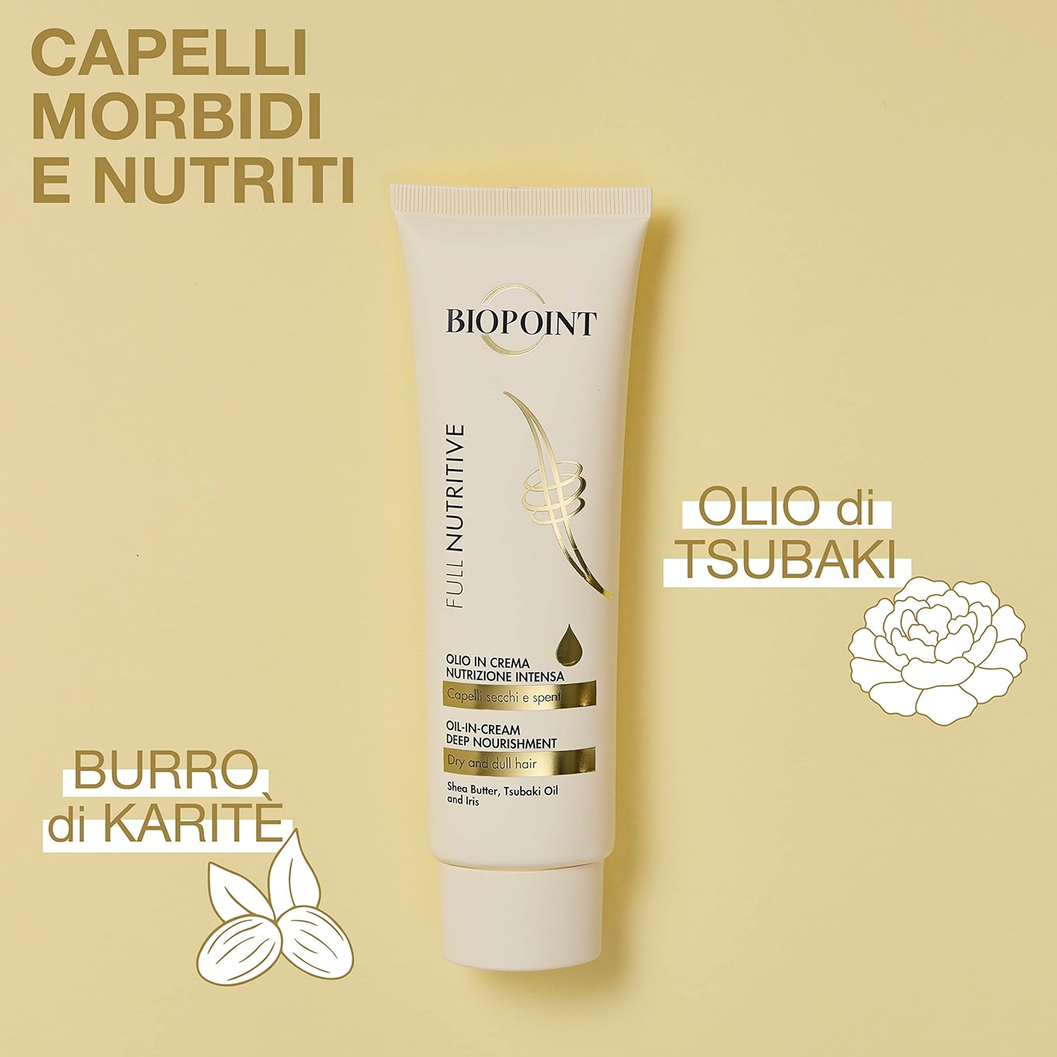 Biopoint Full Nutritive Oil in Cream Intensive Nutrition, Moisturising and Strengthening, Protects Hair, Gives Softness and Suppleness, 150 Ml image number 6