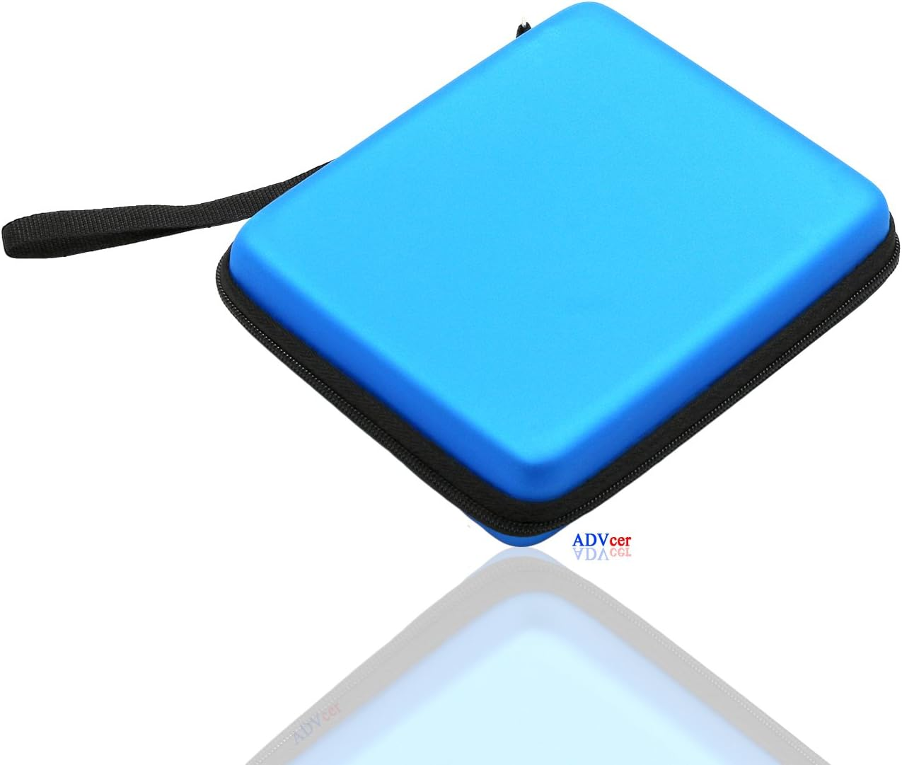 Advcer 2DS Case, EVA Waterproof Hard Shield Protective Carrying Case with Hand Wrist Strap and Double Zipper for Nintendo 2DS (Blue)