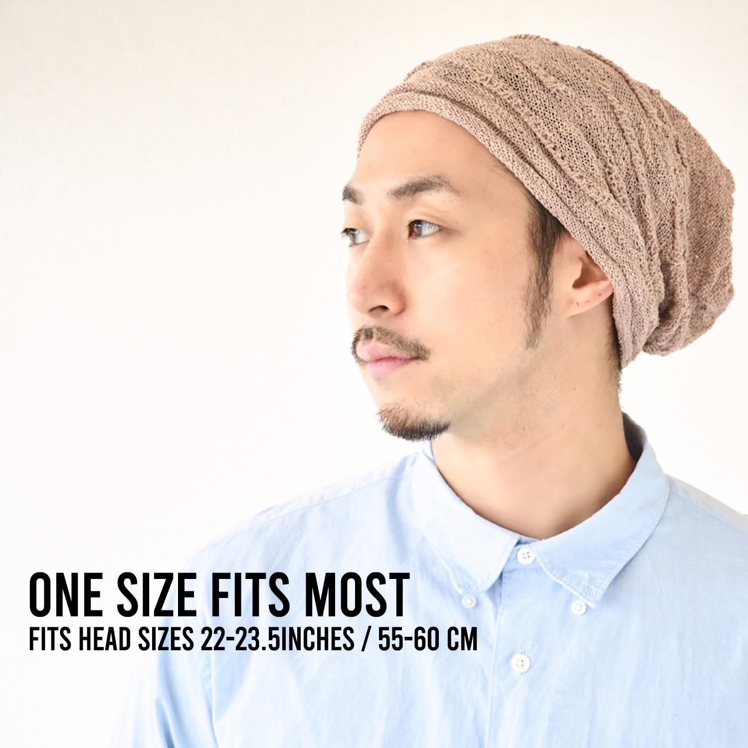 CHARM Mens Summer Cotton Beanie Hat - Slouchy Womens Cooling Light Weight Japan Cap - Dark Grey image number 6