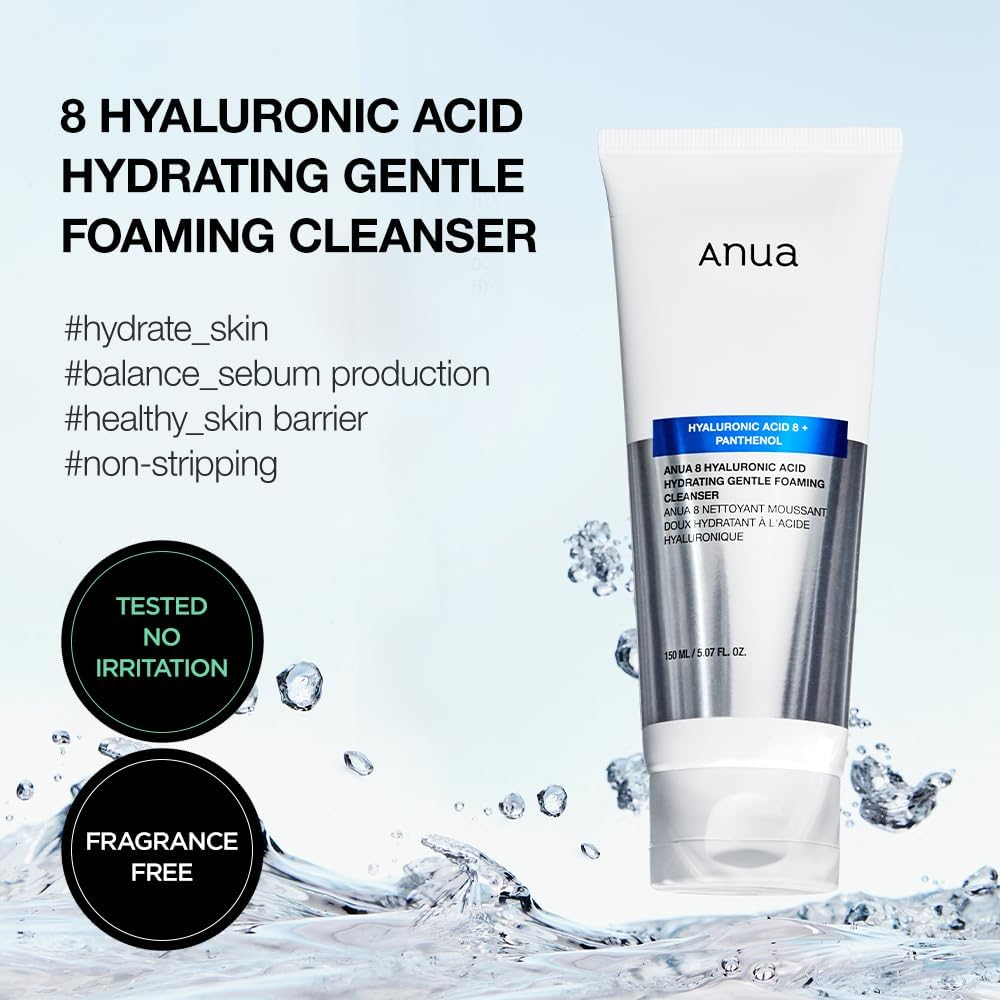 ANUA - 8 Hyaluronic Acid Hydrating Gentle Foaming Cleanser 150Ml image number 1