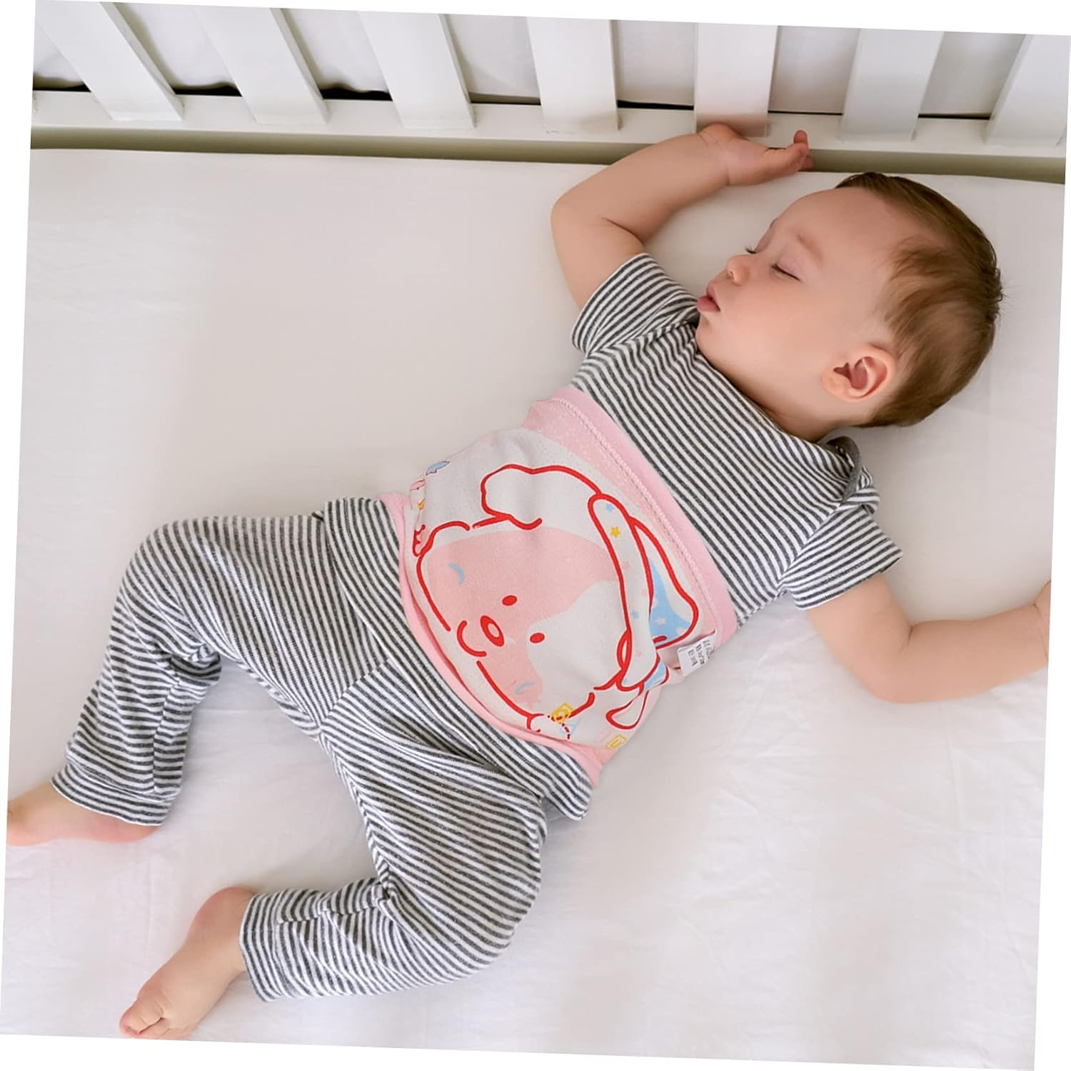 2Pcs Newborn Bellyband Cotton Umbilical Cord Protection Pregnancy Support Belt Tummy Band image number 2