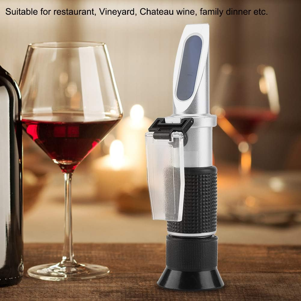 Fafeicy 3 in 1 Refractometer, Portable Hand Held Grape and Wine Alcohol Refractometer for Restautant, Vineyard, Chateau Wine, Family Dinner 0-25% Vol 0-40% 0-22 Dual Scale image number 3