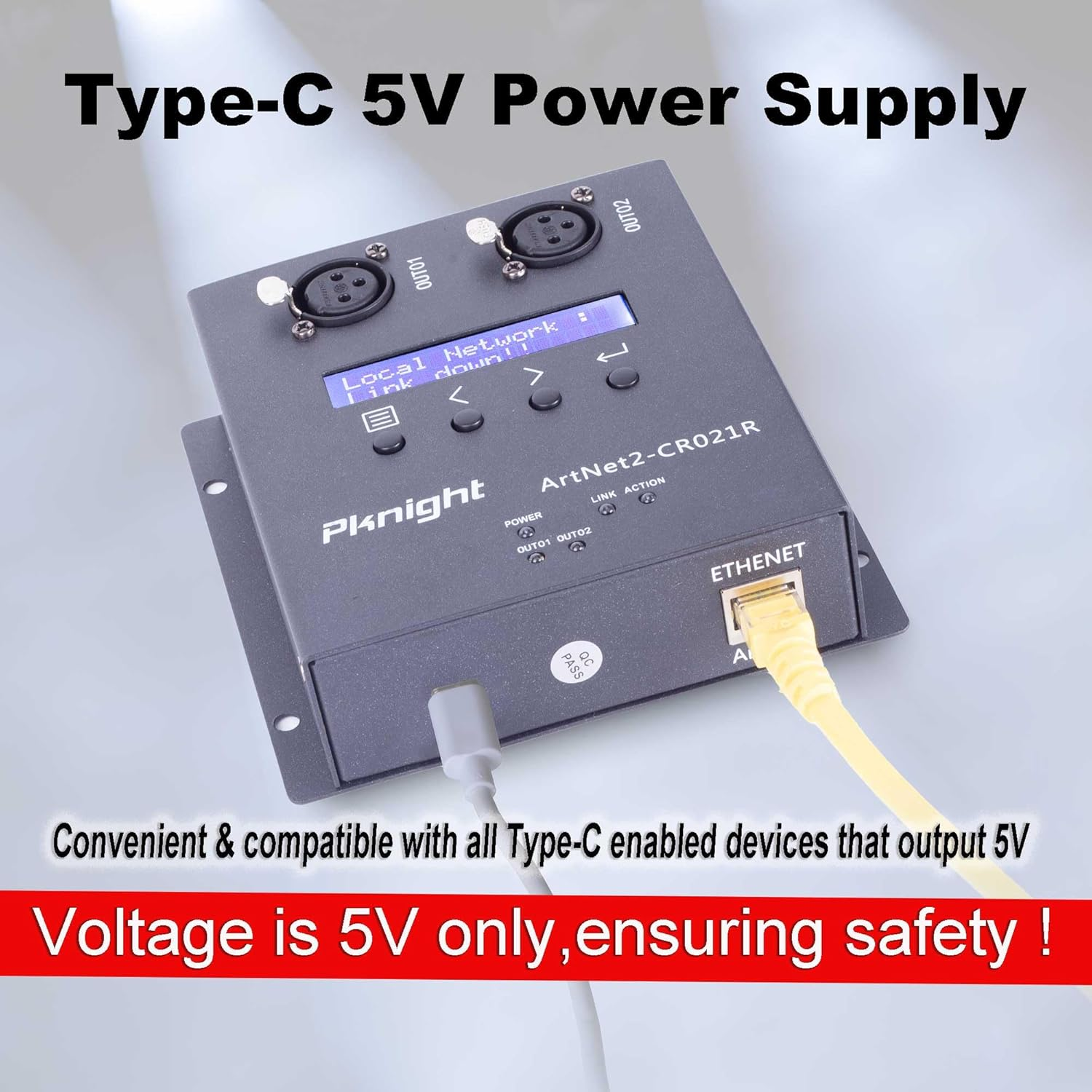 Pknight Artnet DMX 512 Ethernet Lighting Controller Interface(Poe)&hellip; image number 1