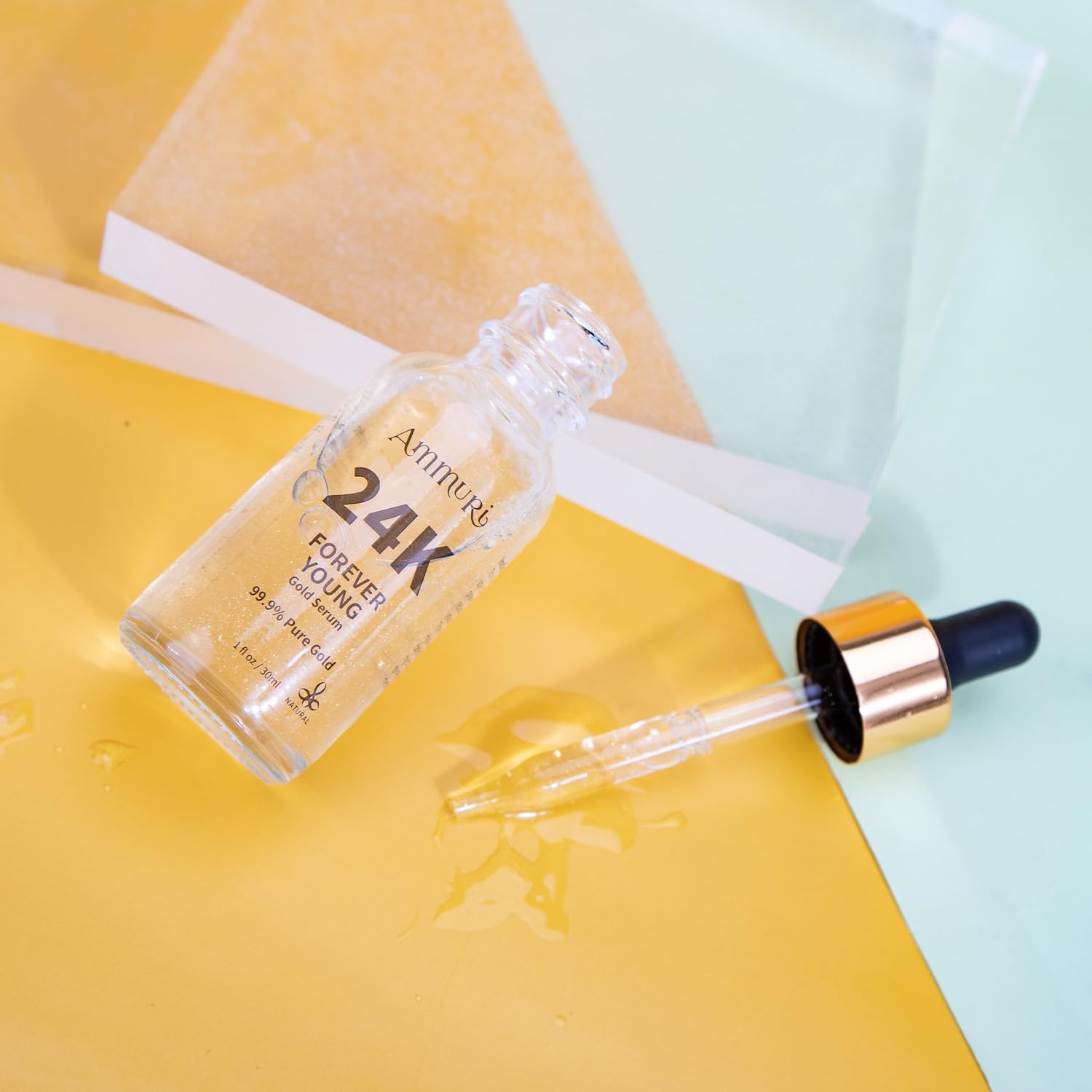 FOREVER YOUNG 24K Gold Serum for anti Wrinkle & Anti-Ageing with Vitamin C with Sodium Hyaluronate 24K Gold image number 4