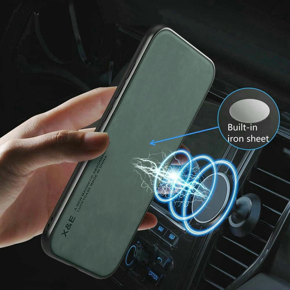 Kepuch Silklike Case for Samsung Galaxy A52 5G - Cover Bumper Built-In Metal Plate for Samsung Galaxy A52 5G - Green image number 4